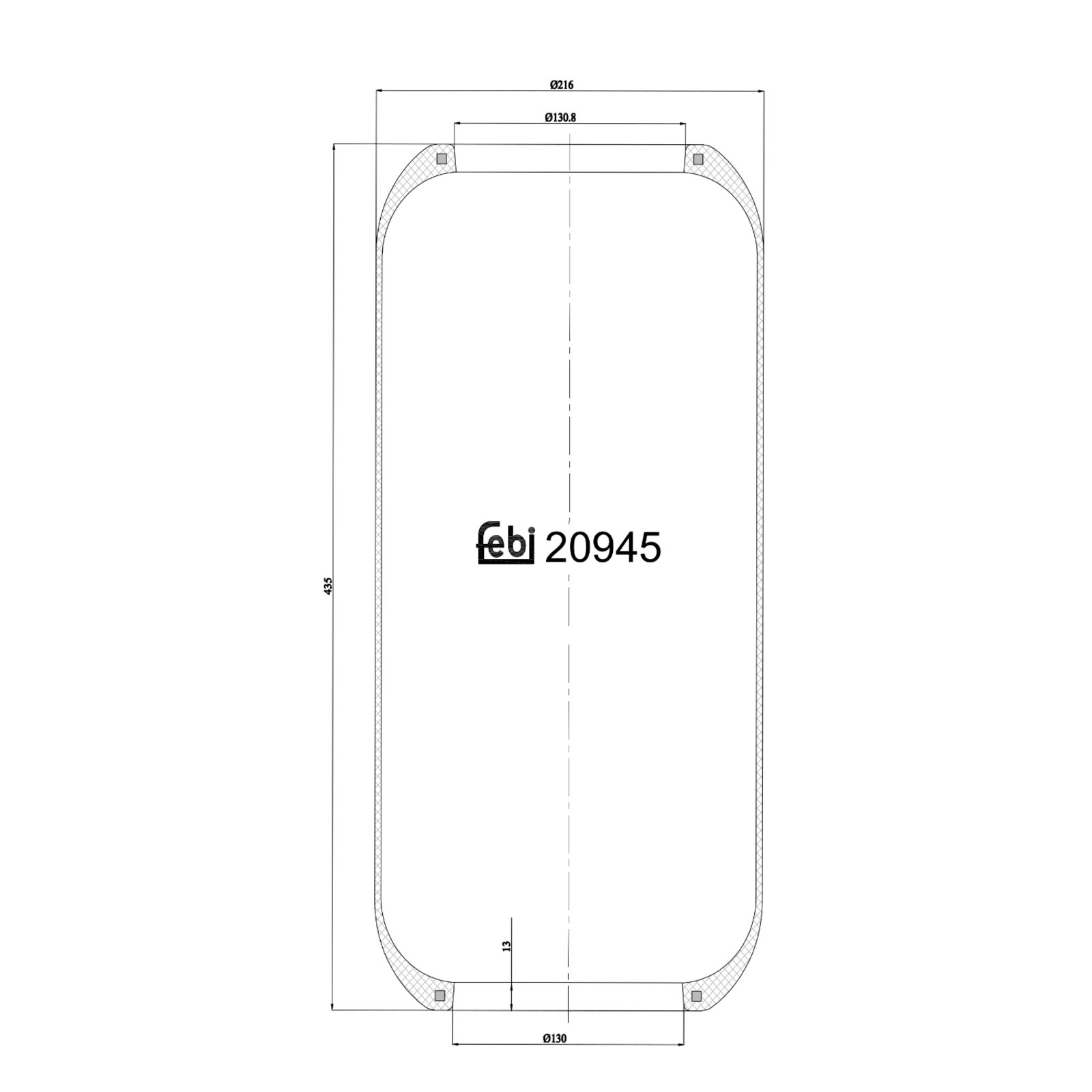 FEBI BILSTEIN Bellow, air suspension