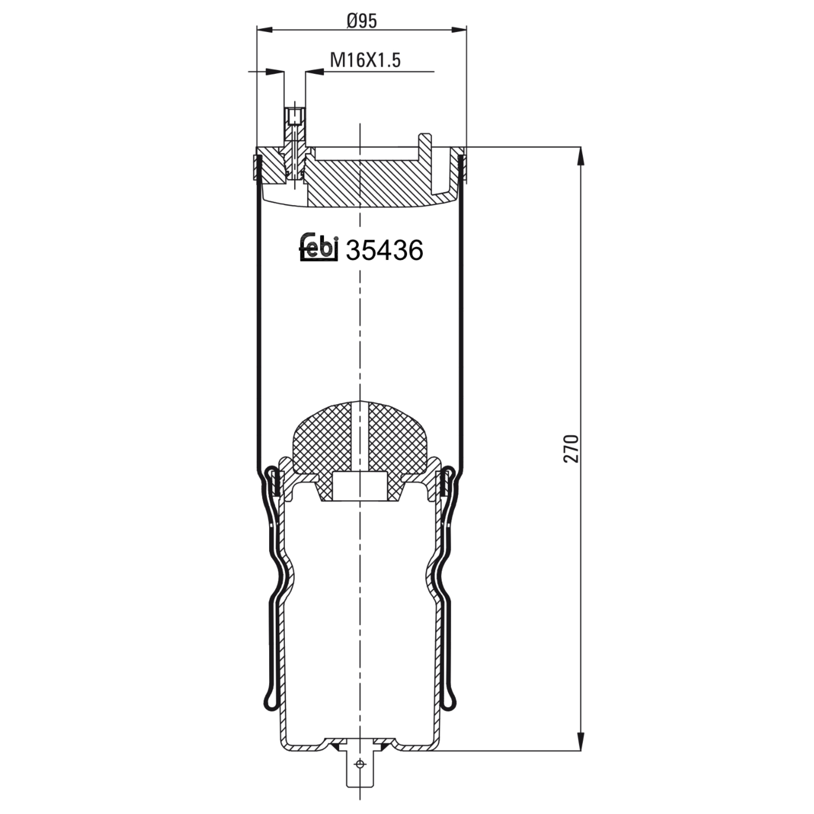 FEBI BILSTEIN Bellow, driver cab suspension