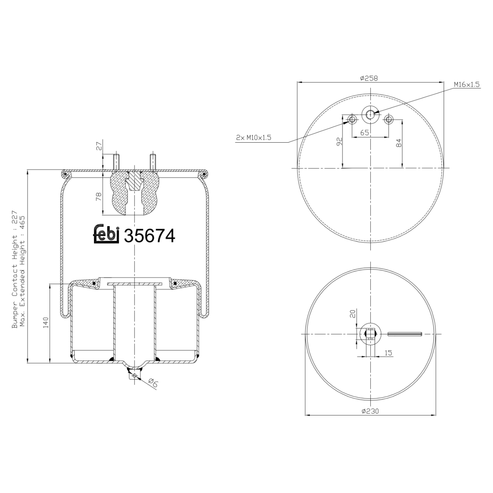 FEBI BILSTEIN Bellow, air suspension