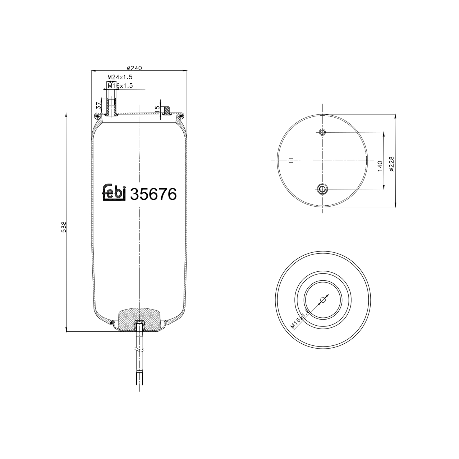 FEBI BILSTEIN Bellow, air suspension