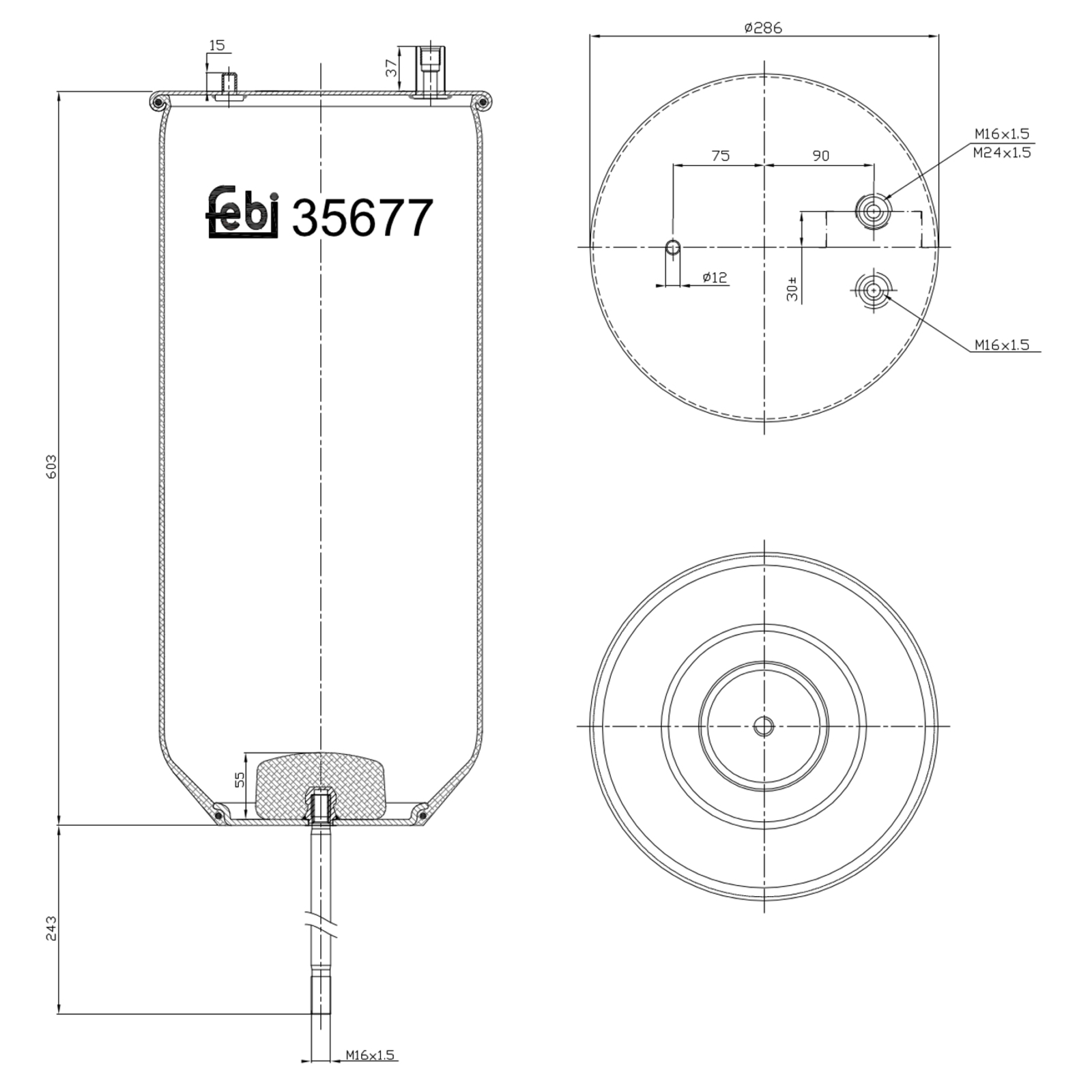 FEBI BILSTEIN Bellow, air suspension