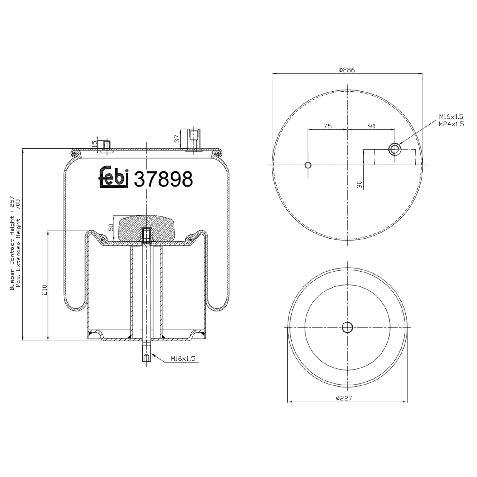 FEBI BILSTEIN Bellow, air suspension