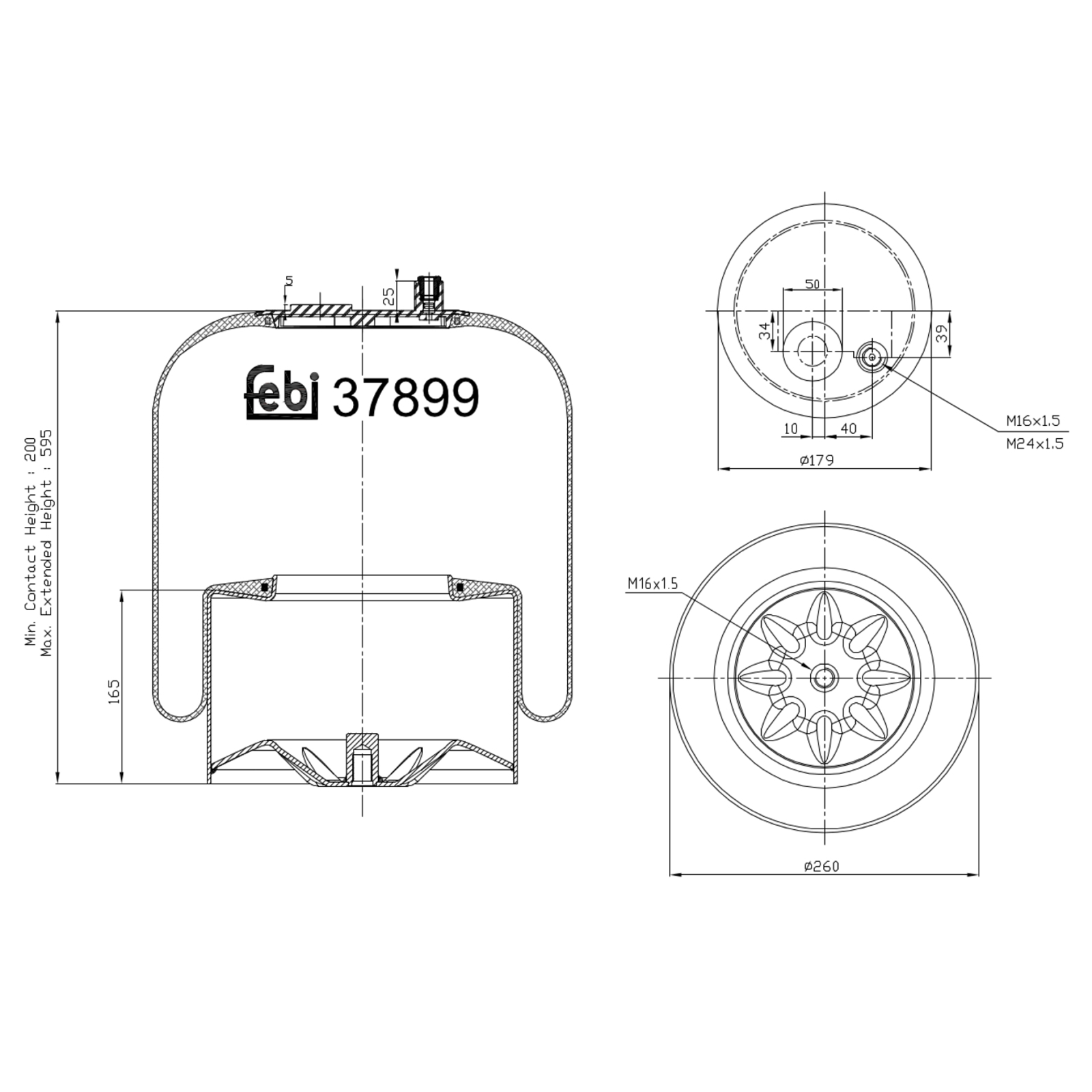 FEBI BILSTEIN Bellow, air suspension