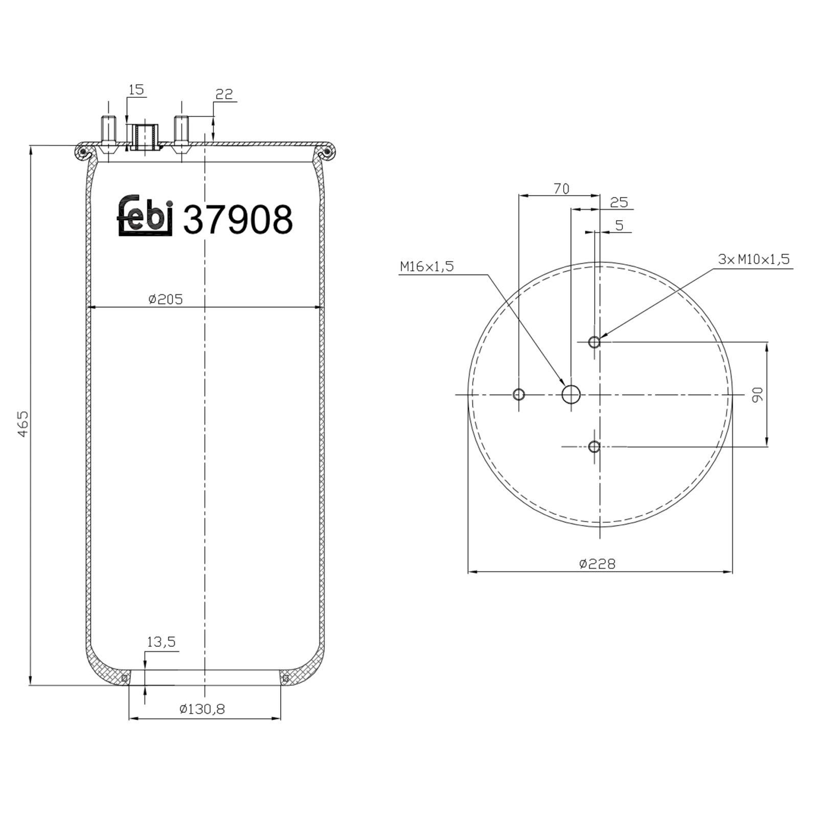 FEBI BILSTEIN Bellow, air suspension