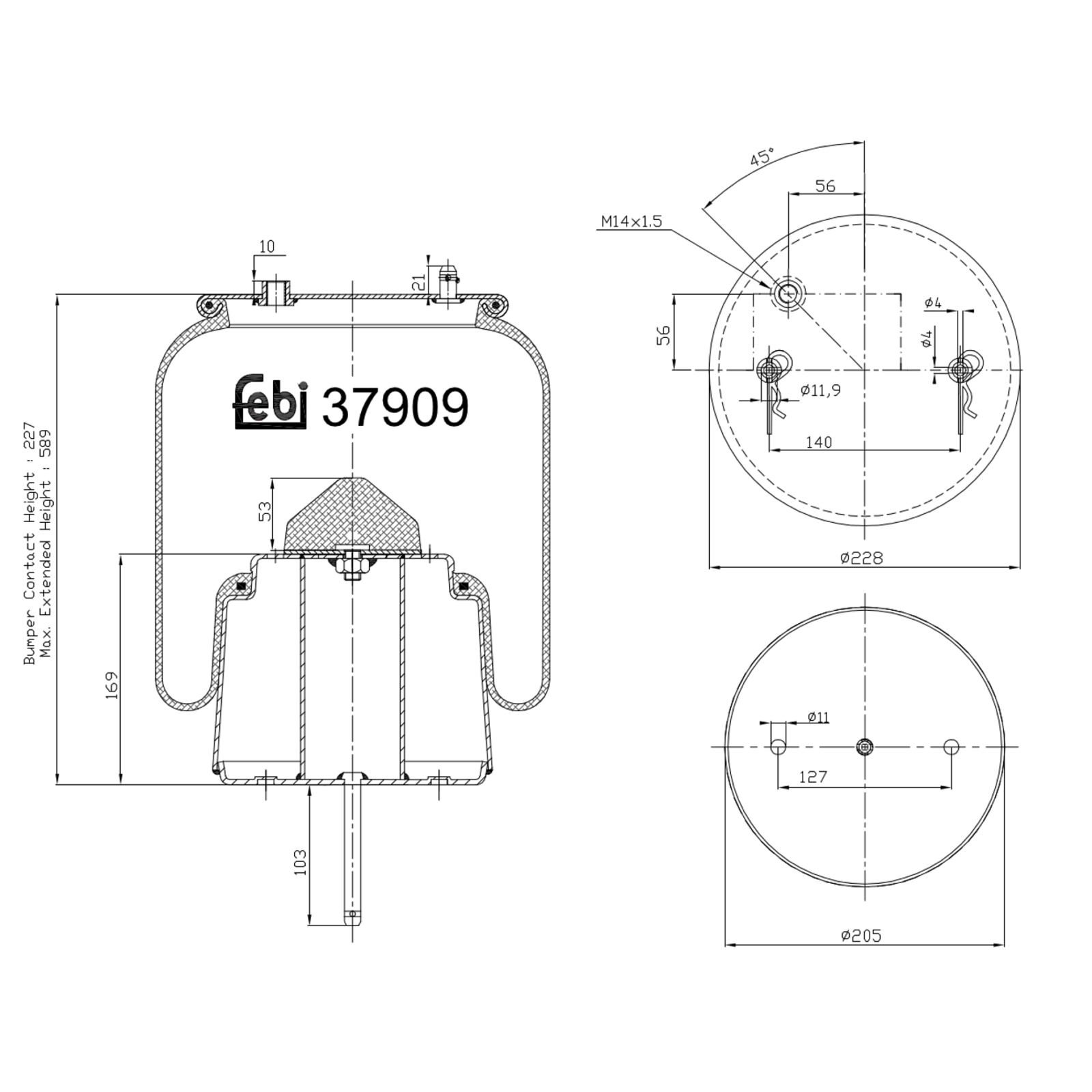 FEBI BILSTEIN Bellow, air suspension