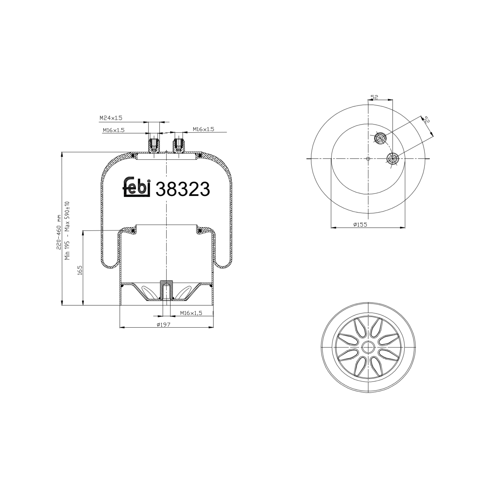 FEBI BILSTEIN Bellow, air suspension