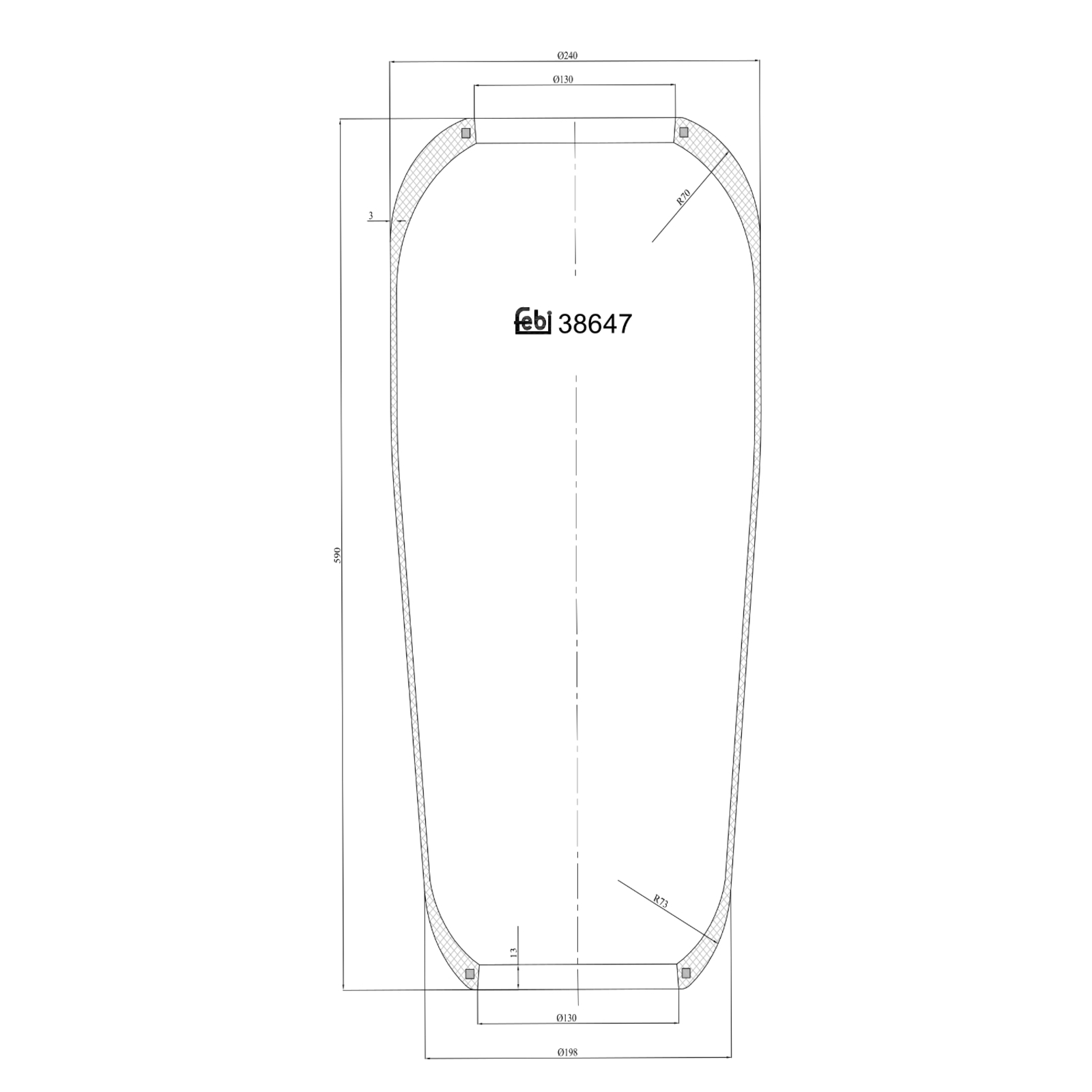 FEBI BILSTEIN Bellow, air suspension