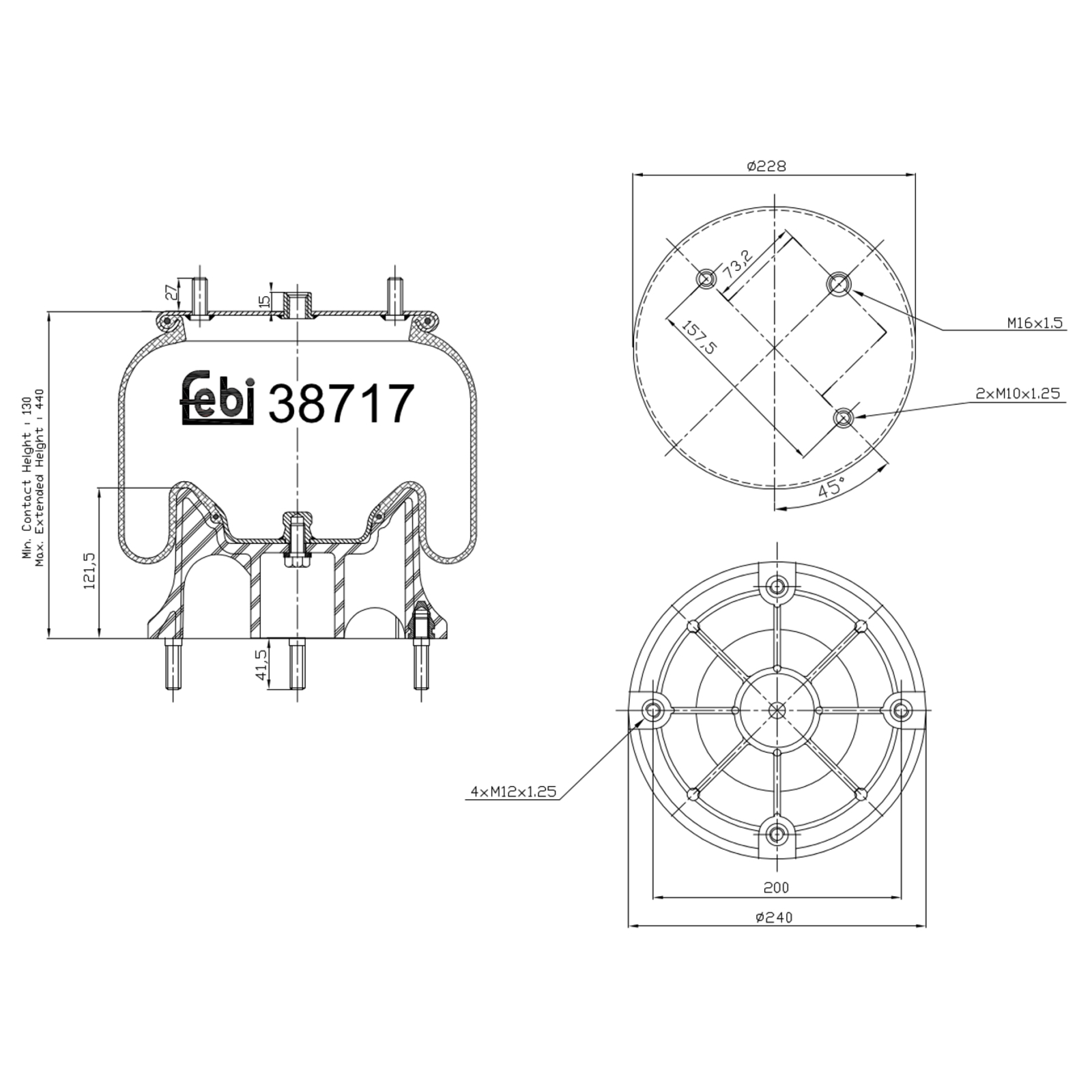 FEBI BILSTEIN Bellow, air suspension