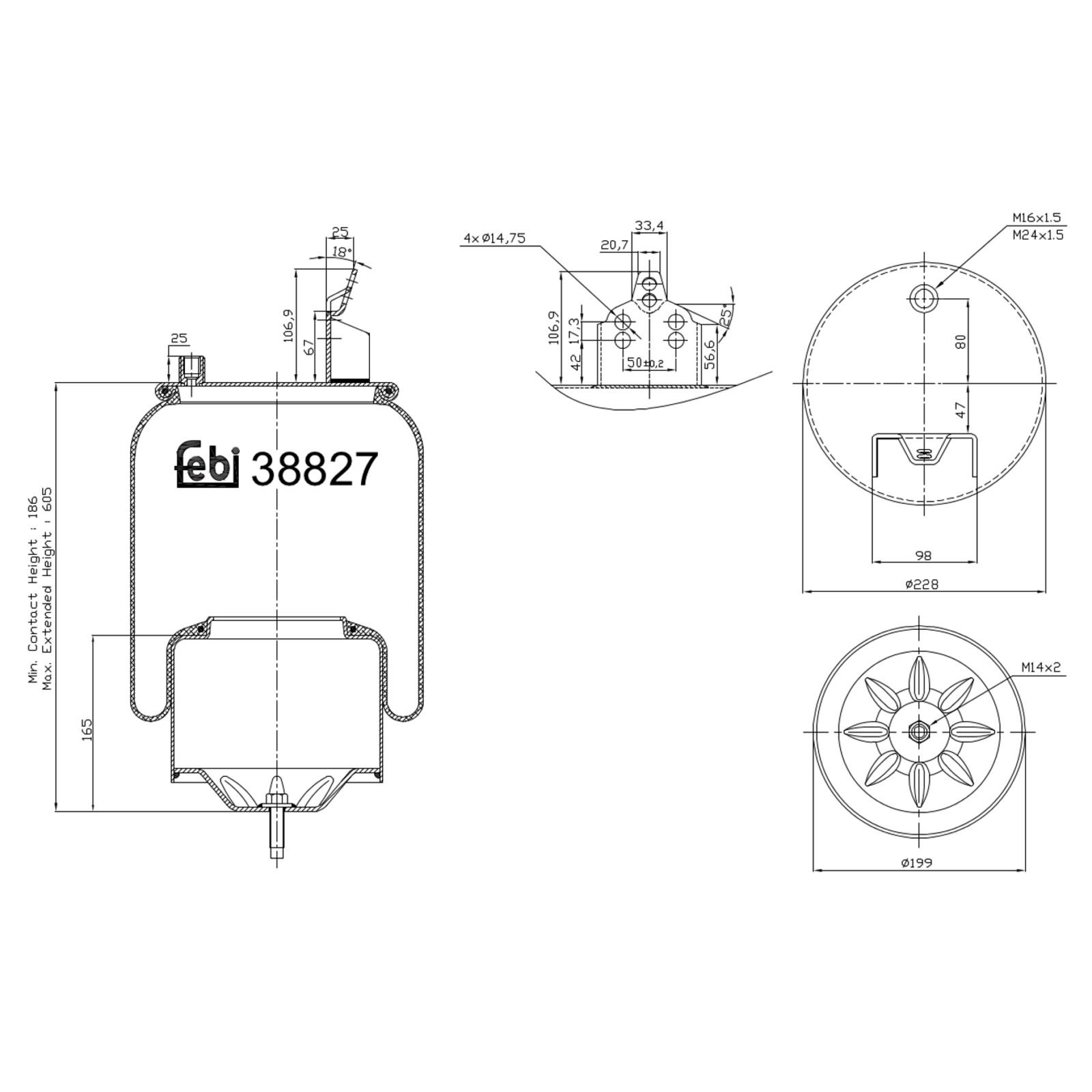 FEBI BILSTEIN Boot, air suspension
