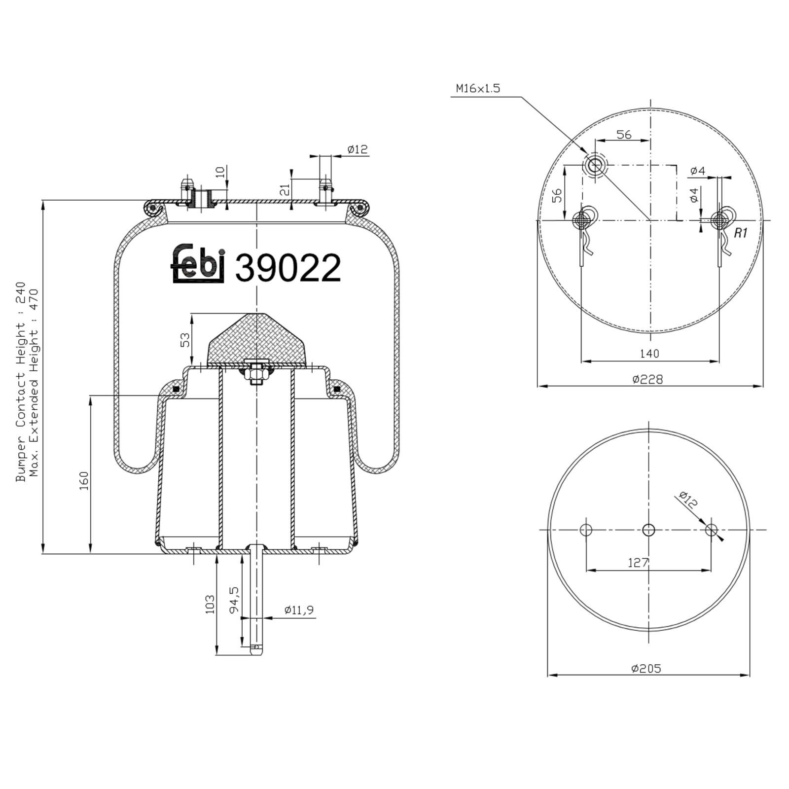 FEBI BILSTEIN Bellow, air suspension