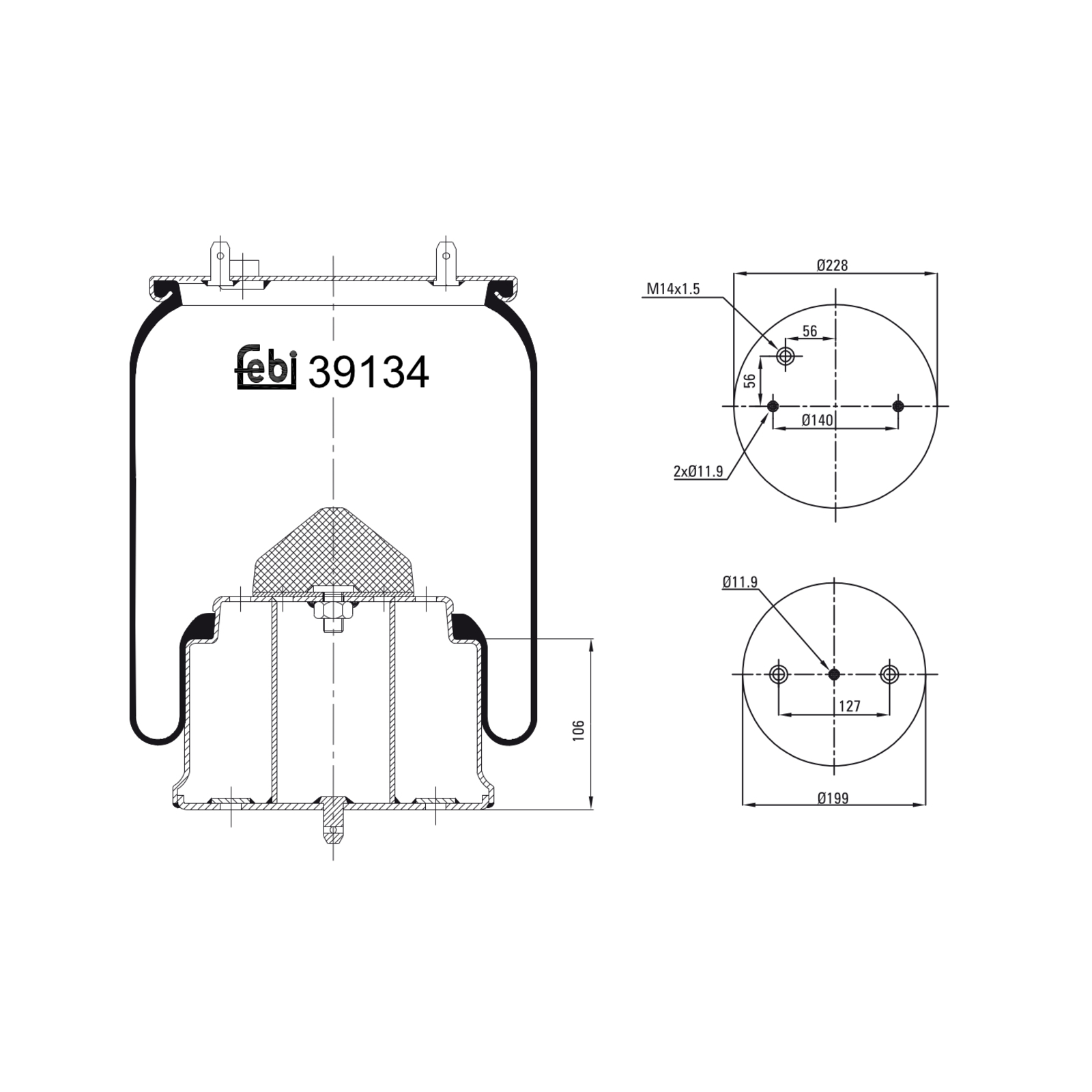 FEBI BILSTEIN Bellow, air suspension