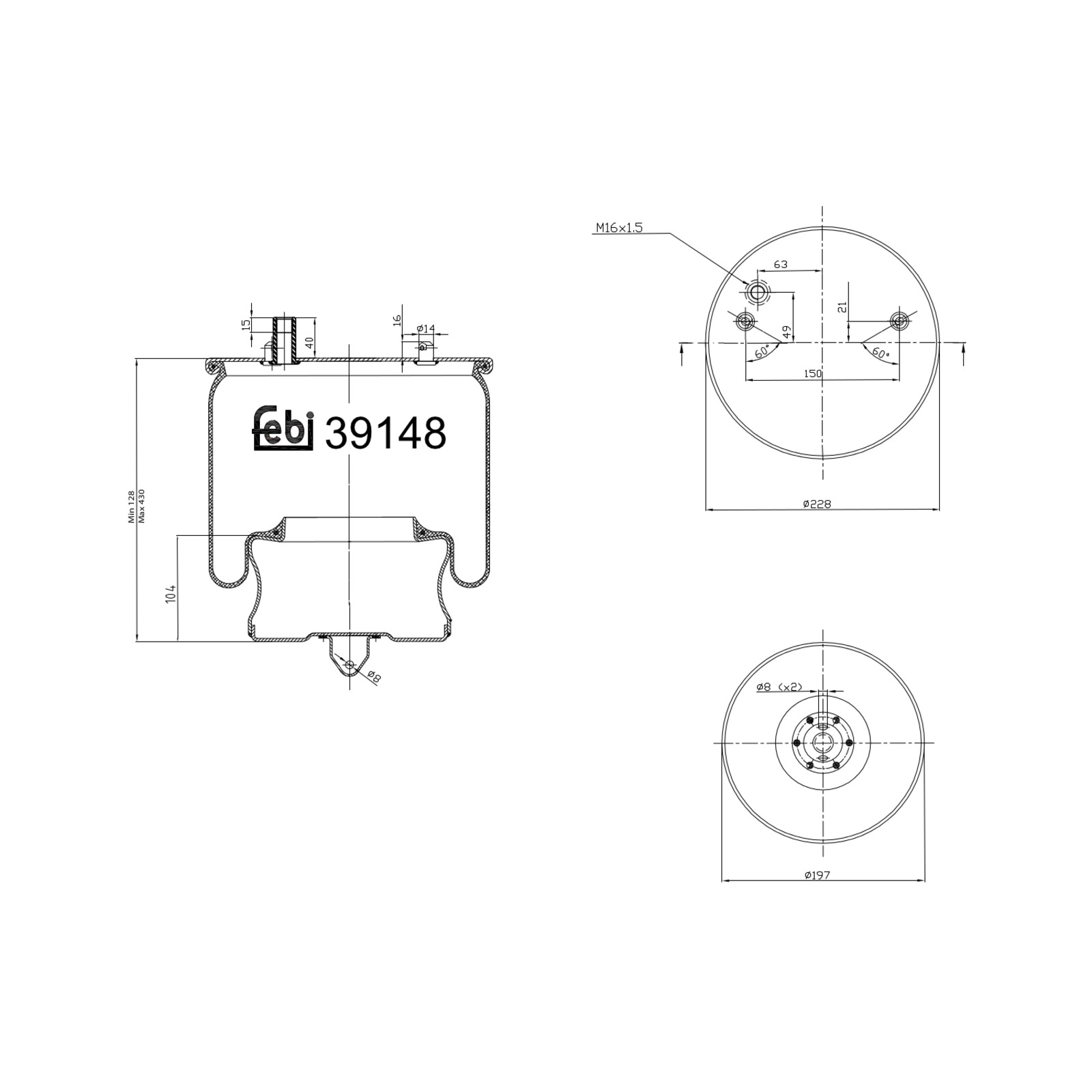 FEBI BILSTEIN Bellow, air suspension