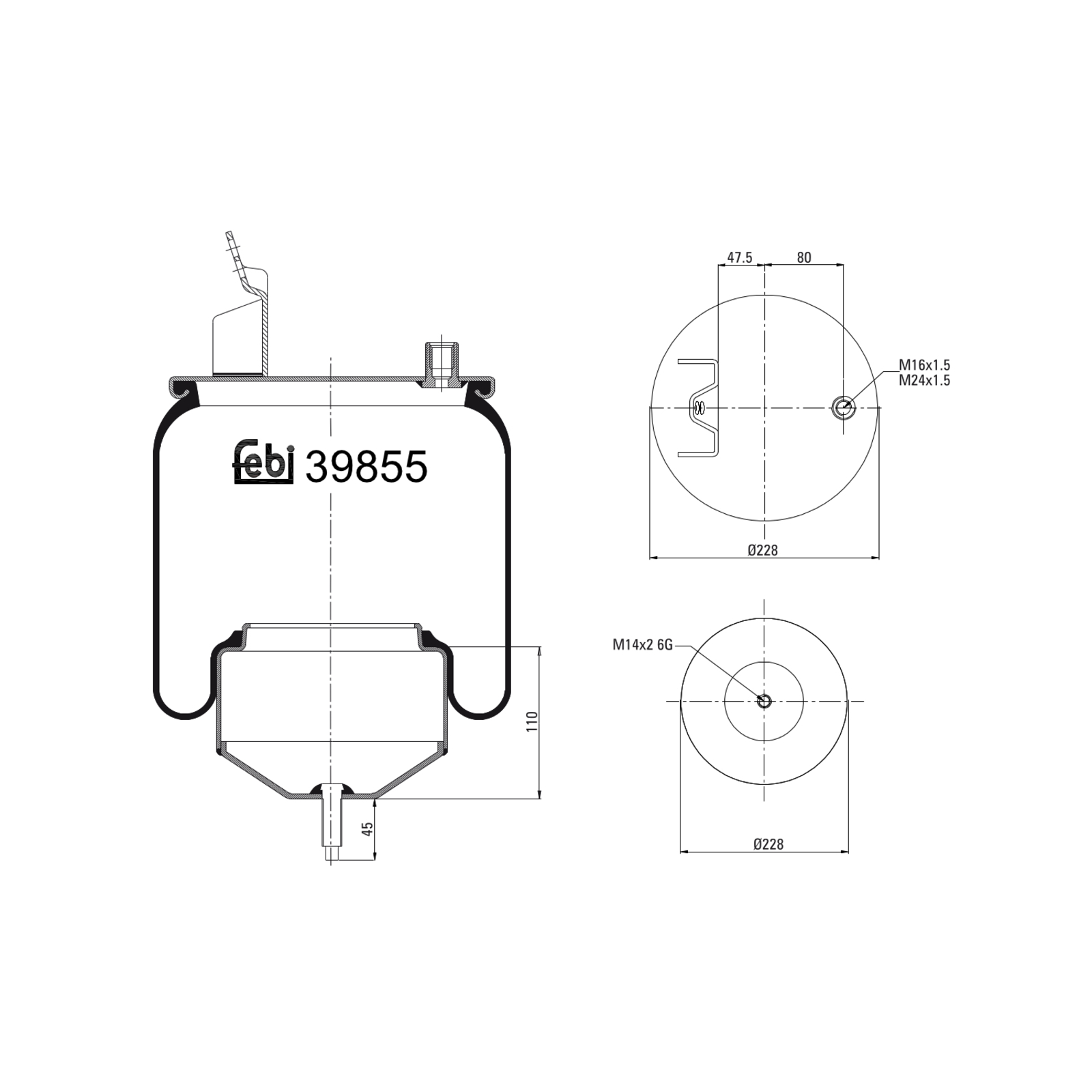 FEBI BILSTEIN Bellow, air suspension