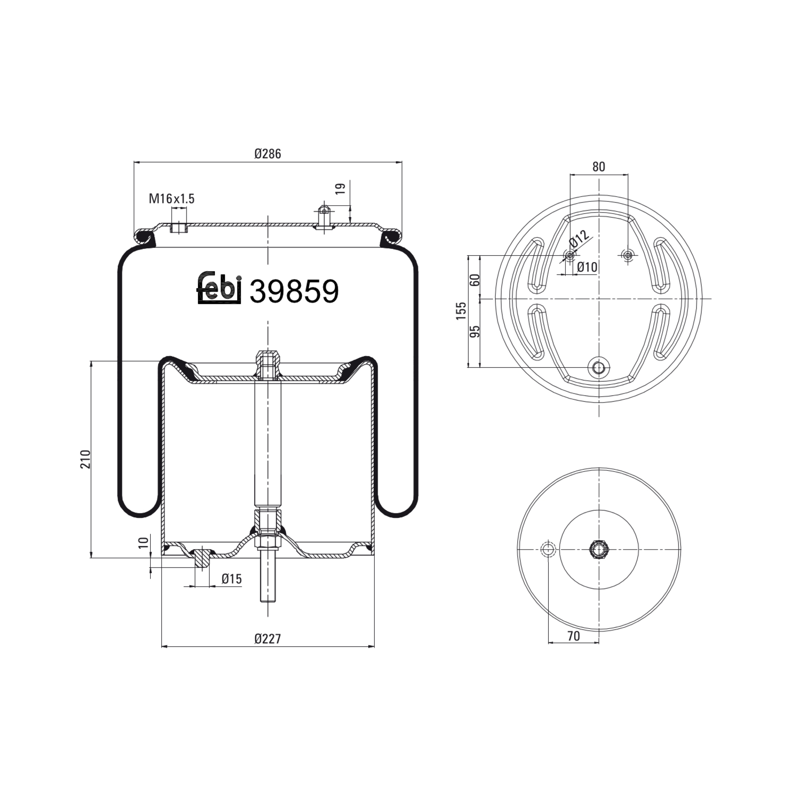 FEBI BILSTEIN Bellow, air suspension