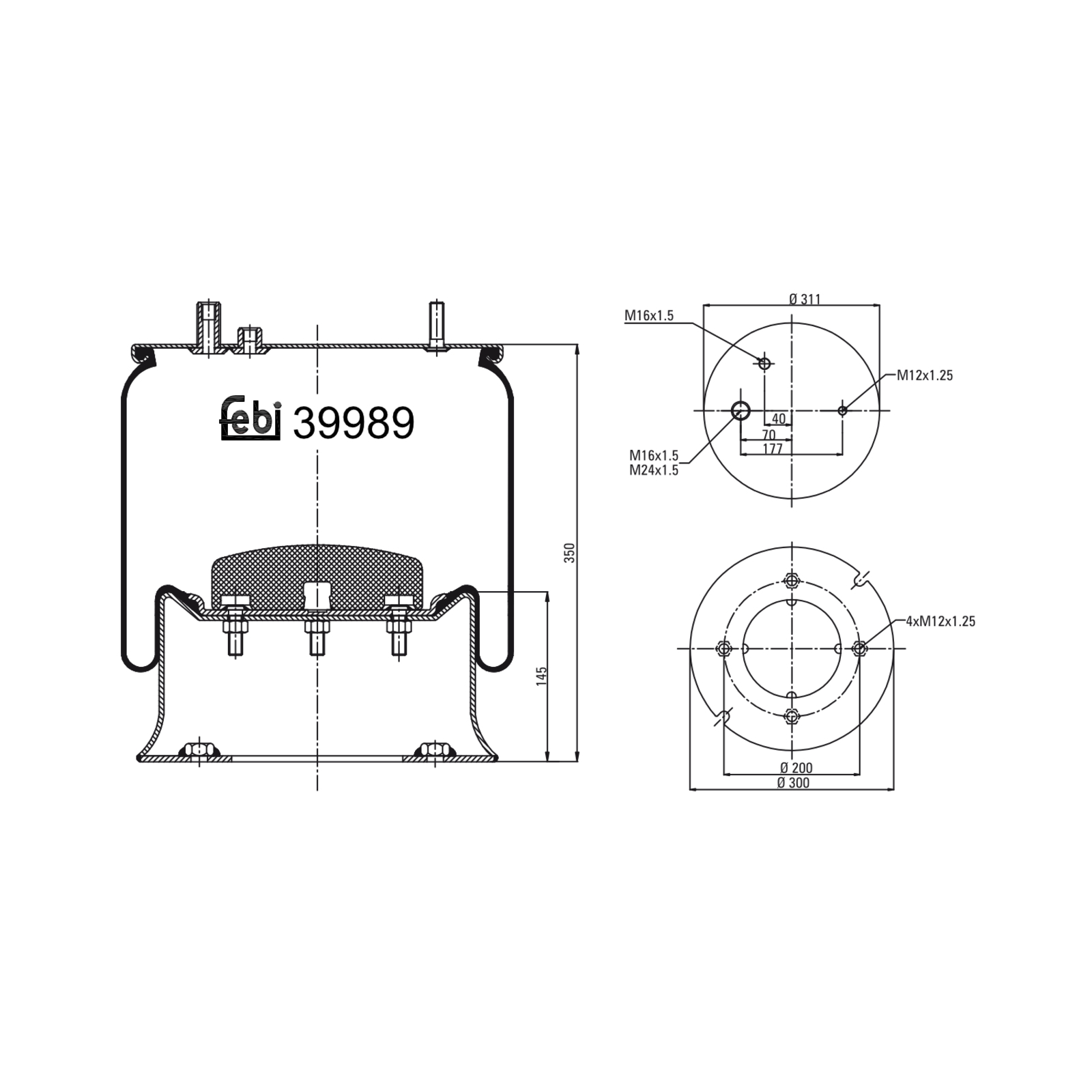 FEBI BILSTEIN Bellow, air suspension