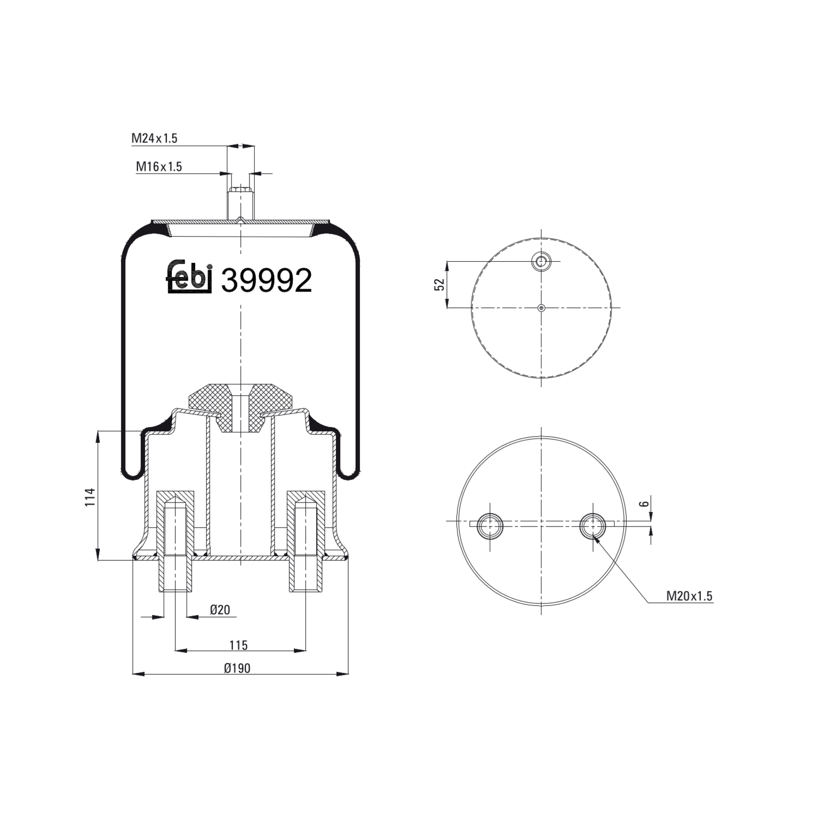 FEBI BILSTEIN Bellow, air suspension