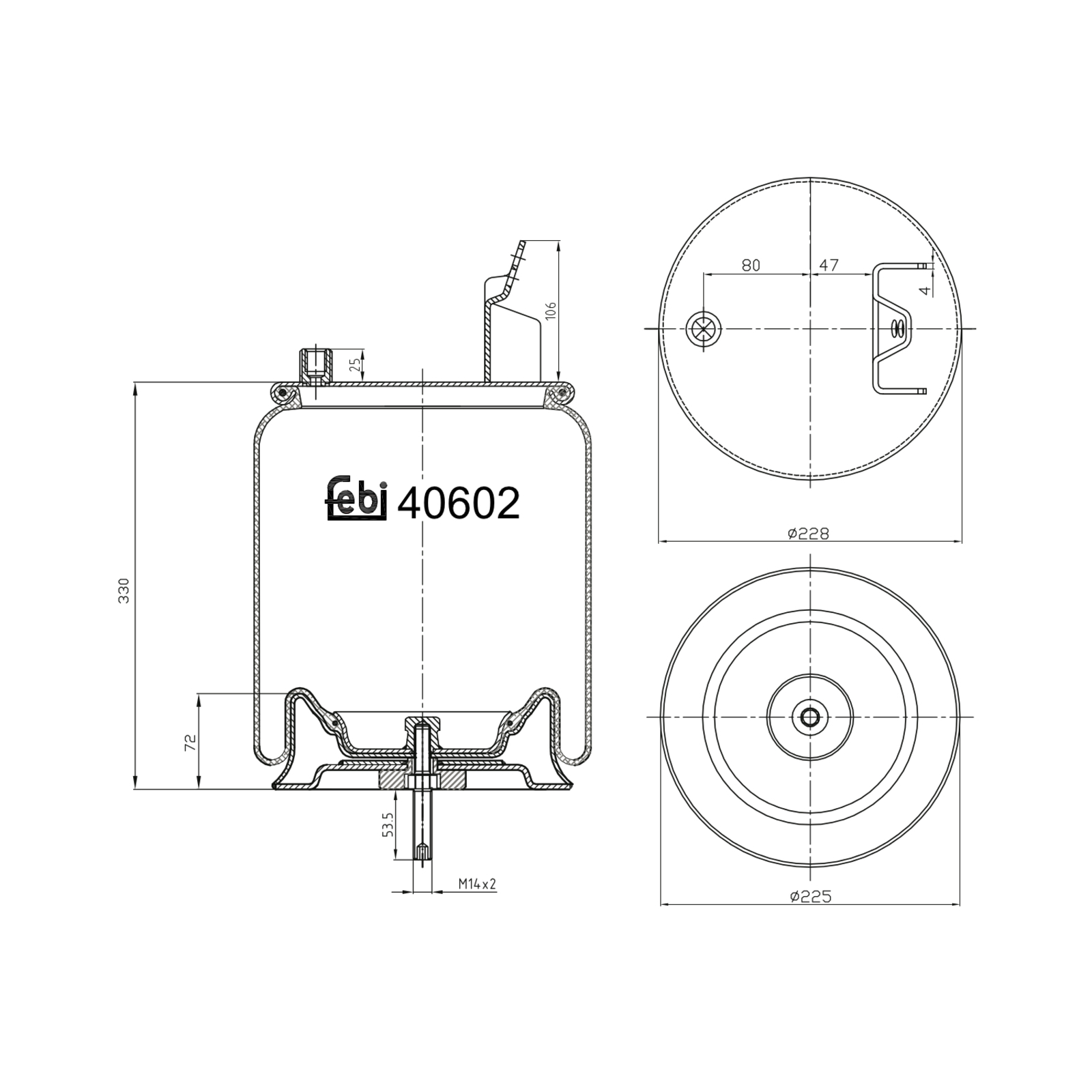 FEBI BILSTEIN Bellow, air suspension
