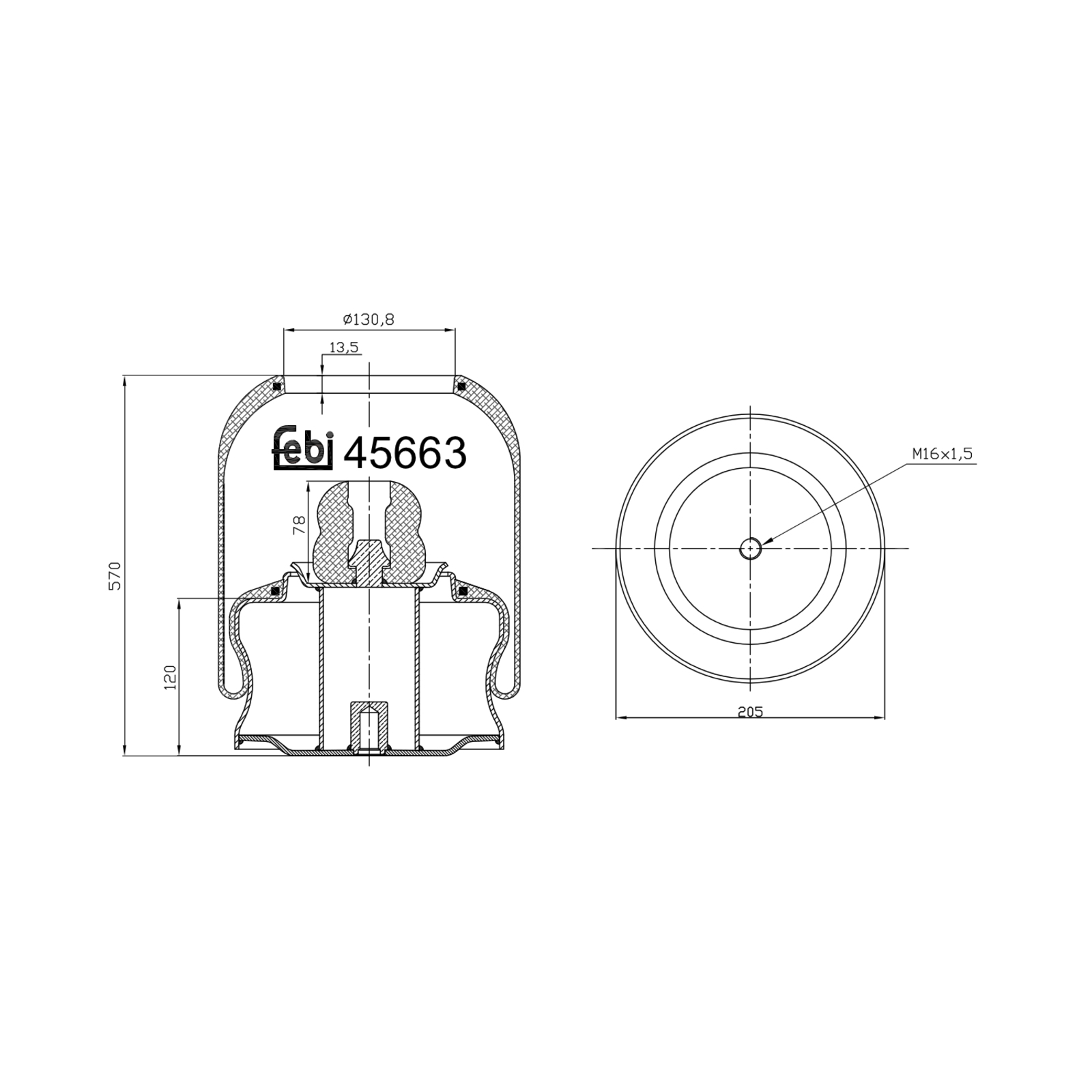 FEBI BILSTEIN Bellow, air suspension