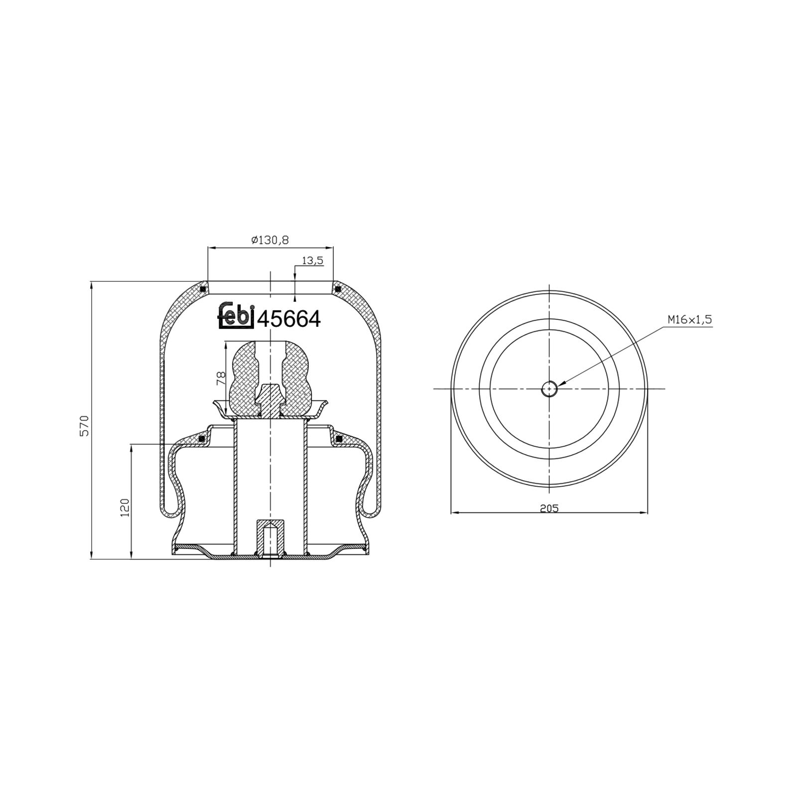 FEBI BILSTEIN Bellow, air suspension