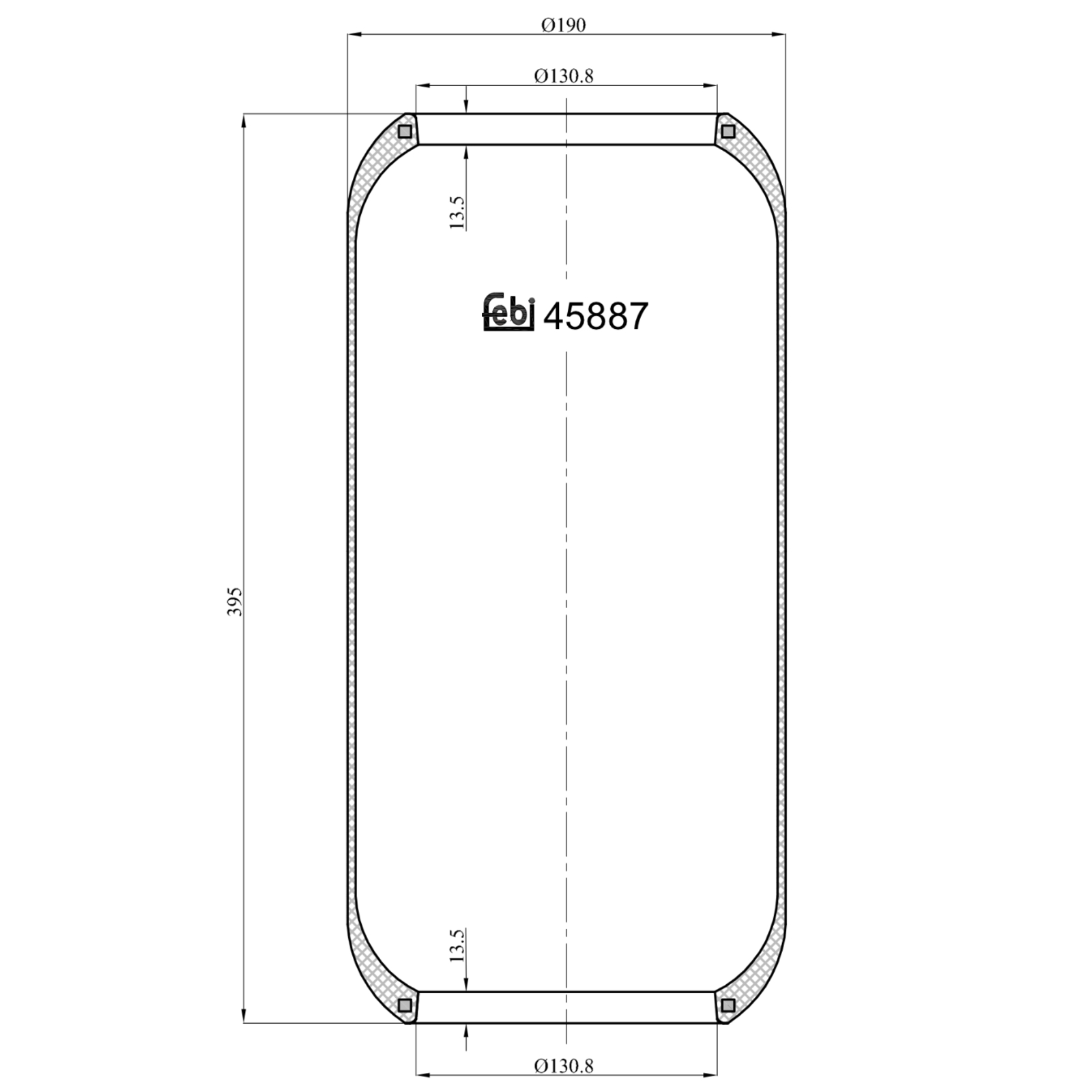 FEBI BILSTEIN Bellow, air suspension