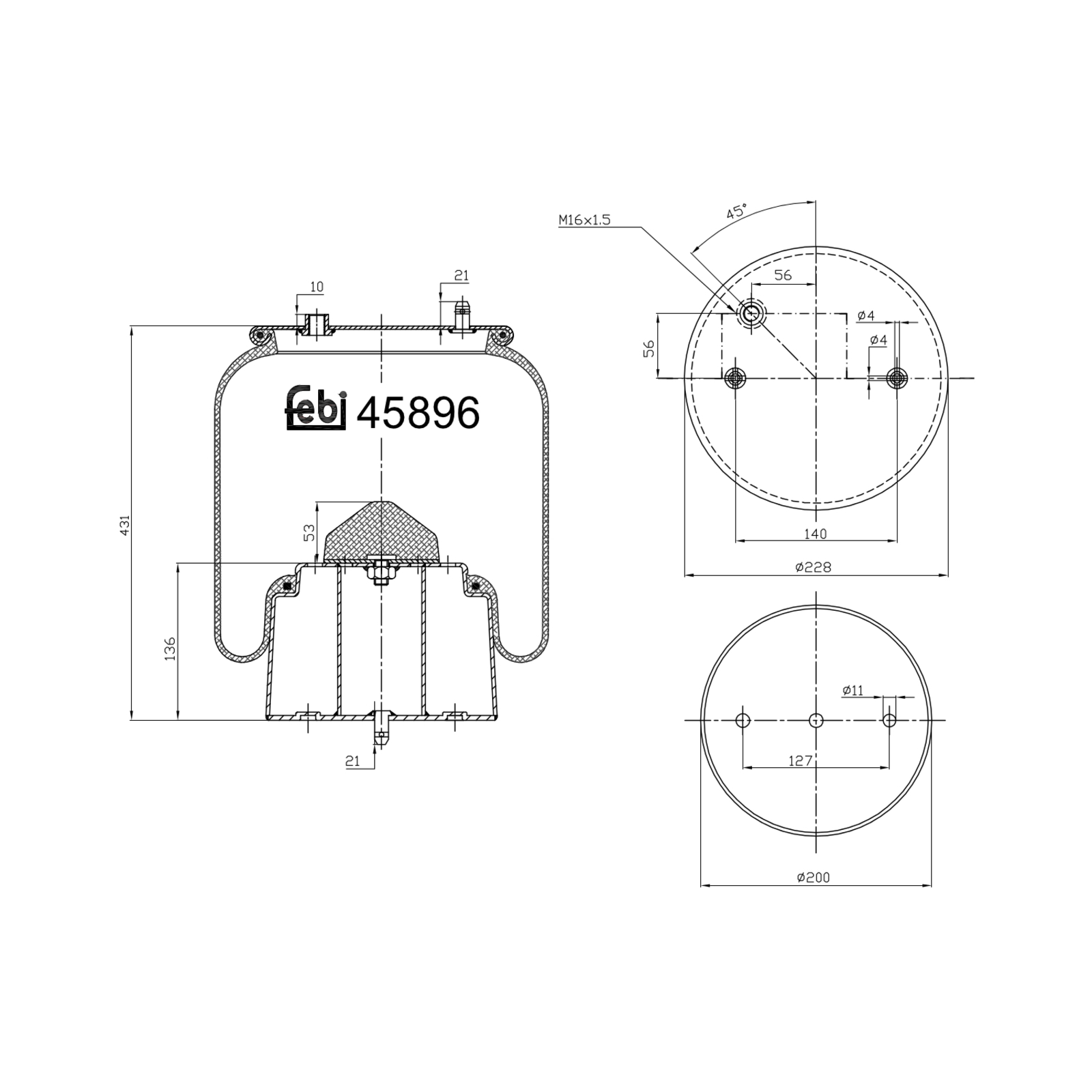 FEBI BILSTEIN Bellow, air suspension