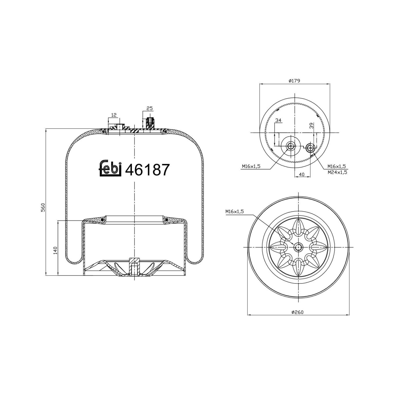 FEBI BILSTEIN Bellow, air suspension