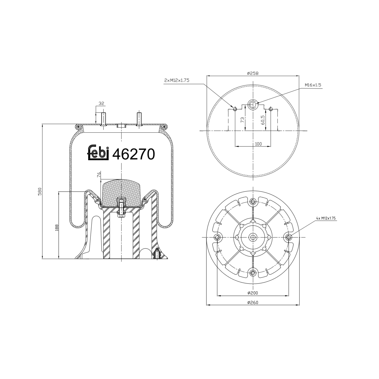 FEBI BILSTEIN Bellow, air suspension