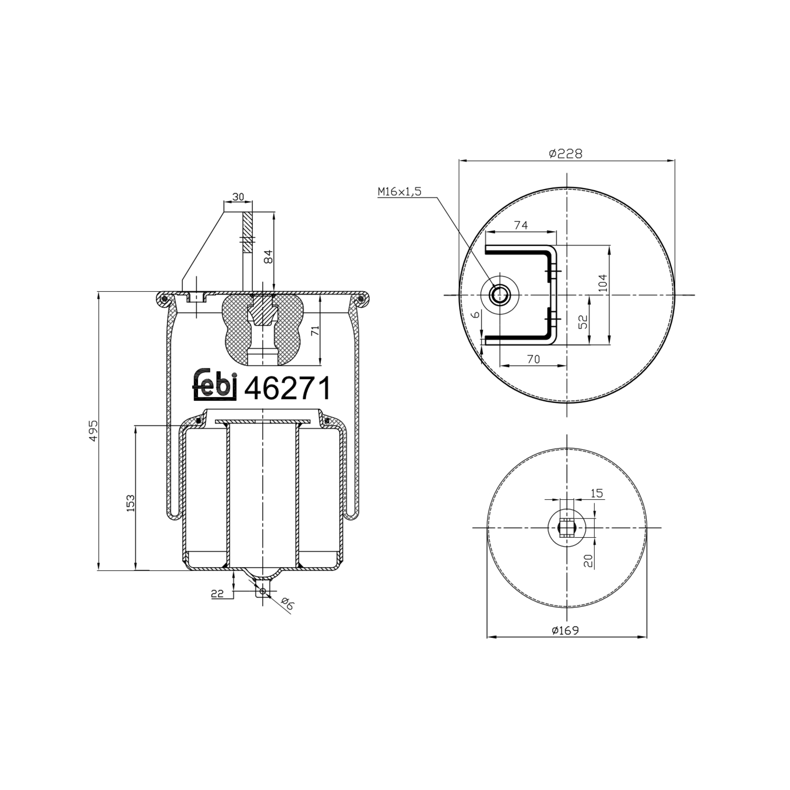 FEBI BILSTEIN Bellow, air suspension