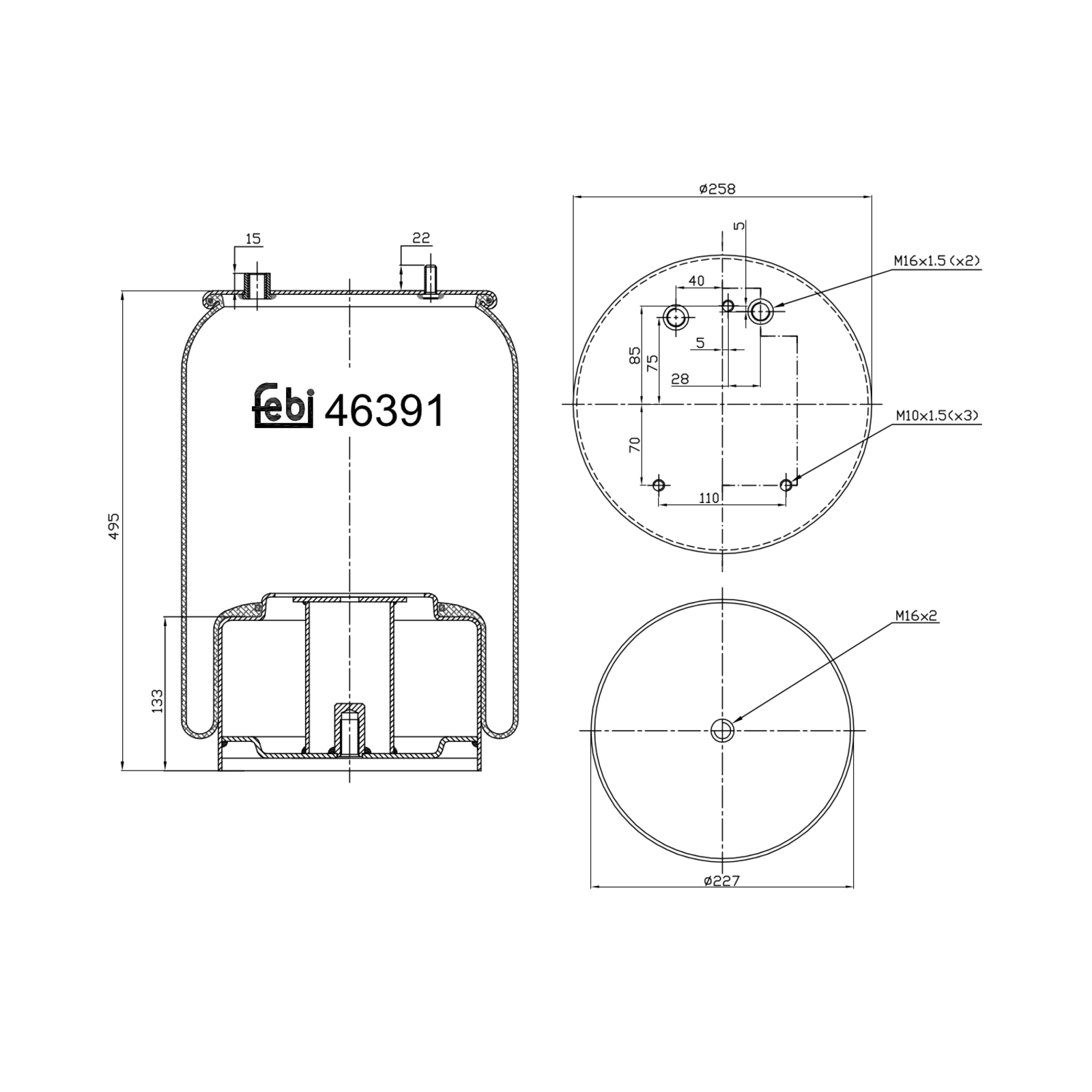 FEBI BILSTEIN Bellow, air suspension