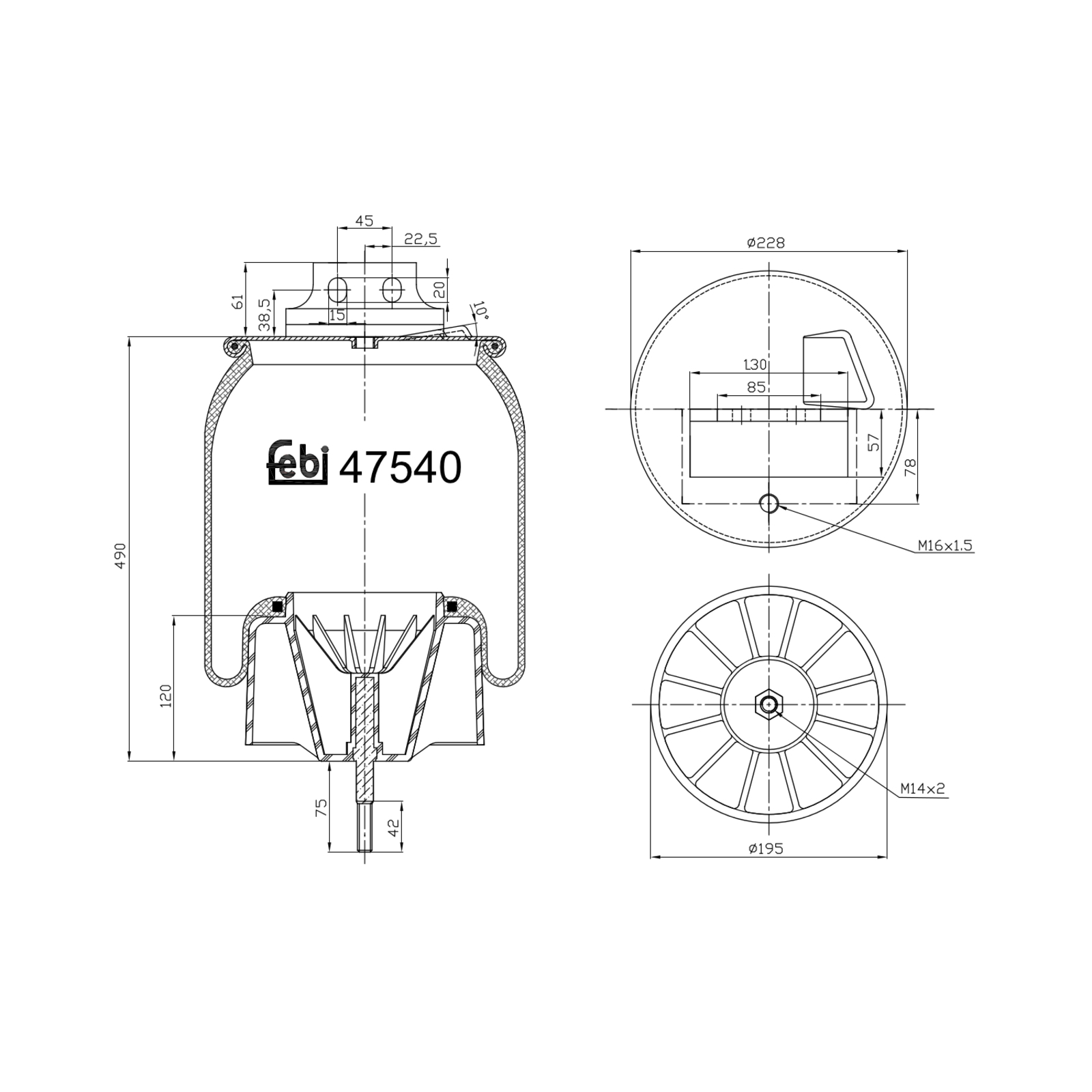FEBI BILSTEIN Bellow, air suspension