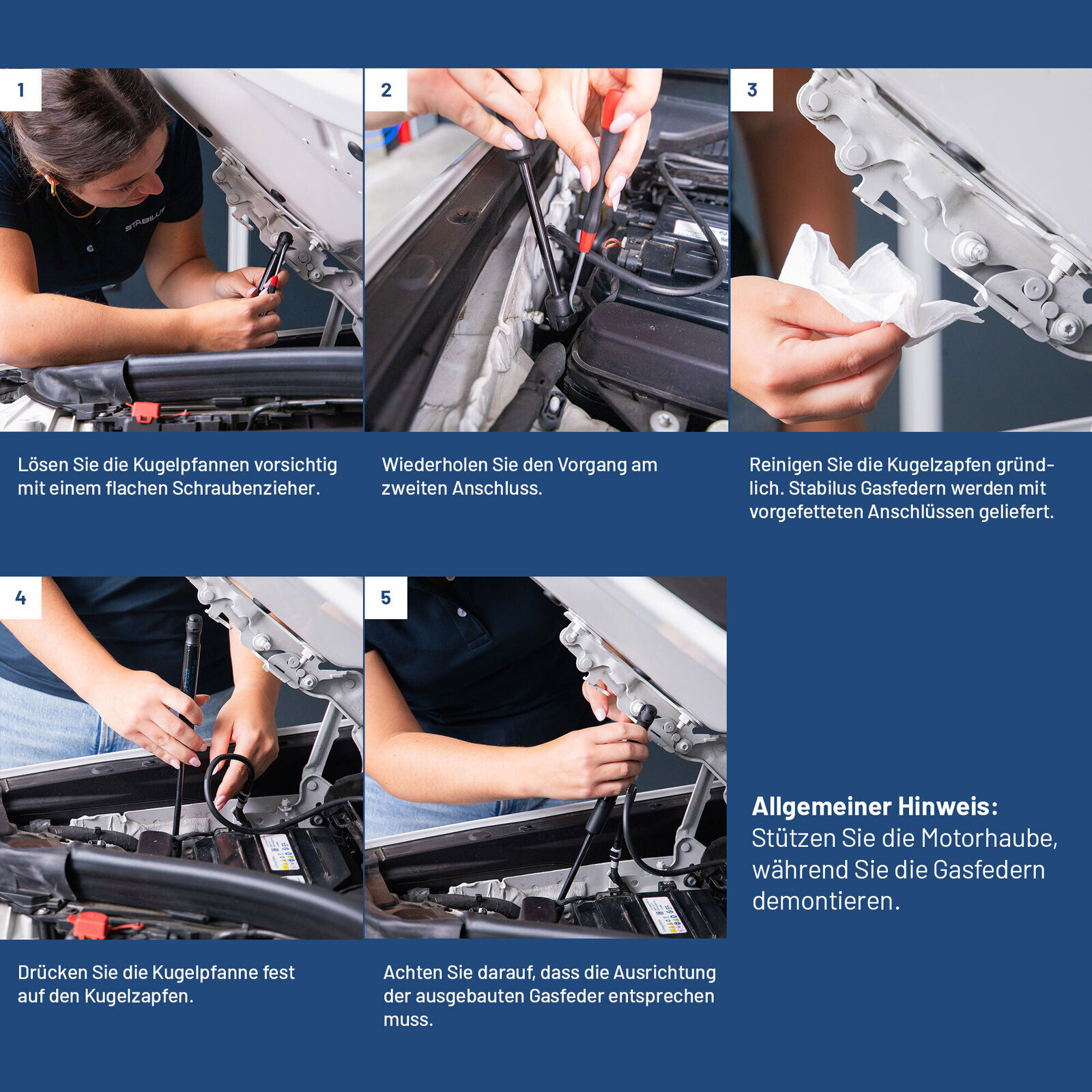 STABILUS Gasfeder, Motorhaube // LIFT-O-MAT®
