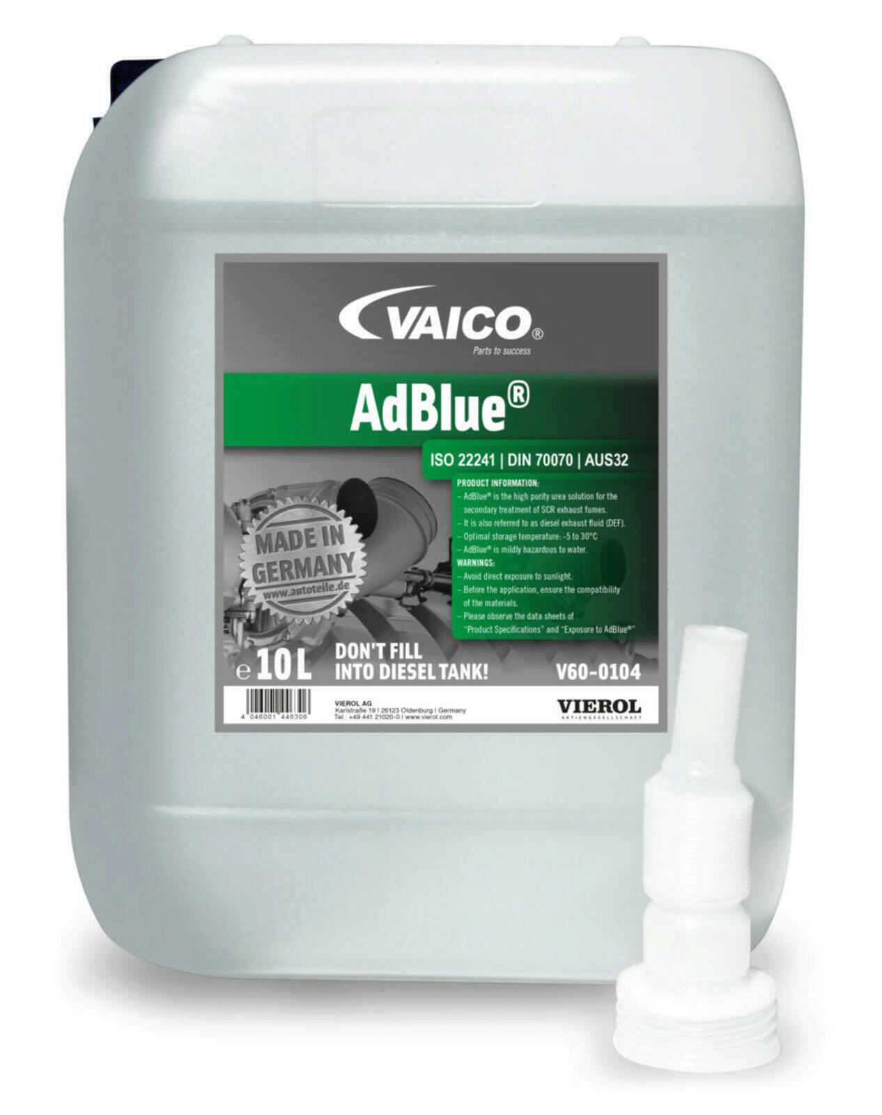 10L Vaico Harnstoff Lösung Reduktionsmittel AdBlue