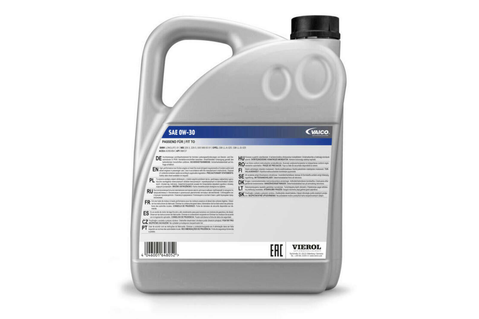 5L Vaico Motorenöl Universal SAE 0W-30