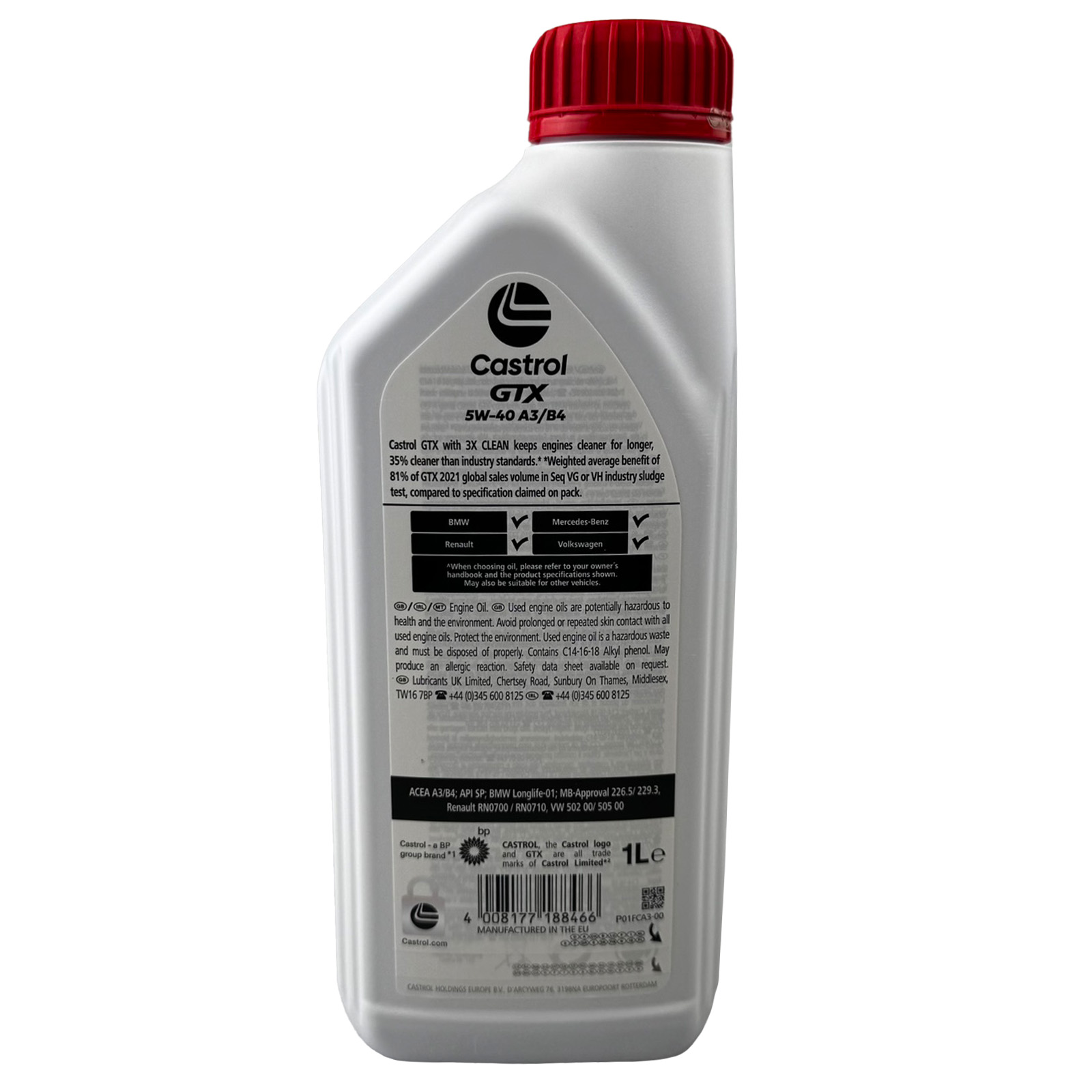 2x 1 Liter Castrol Motorenöl GTX 5W-40 Motoröl Mororenoel Motoroel ...