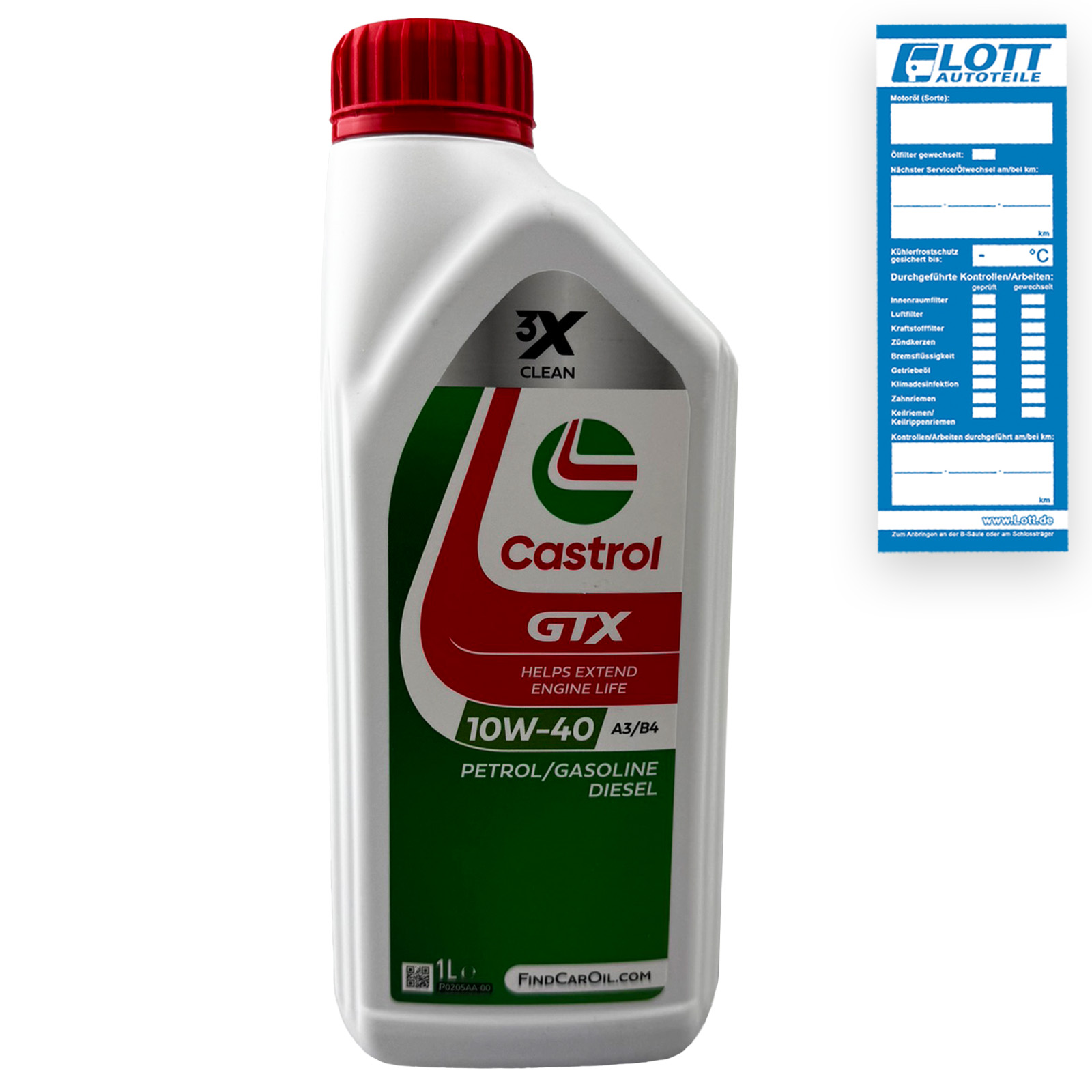 1L Castrol Motoröl GTX ULTRACLEAN 10W-40