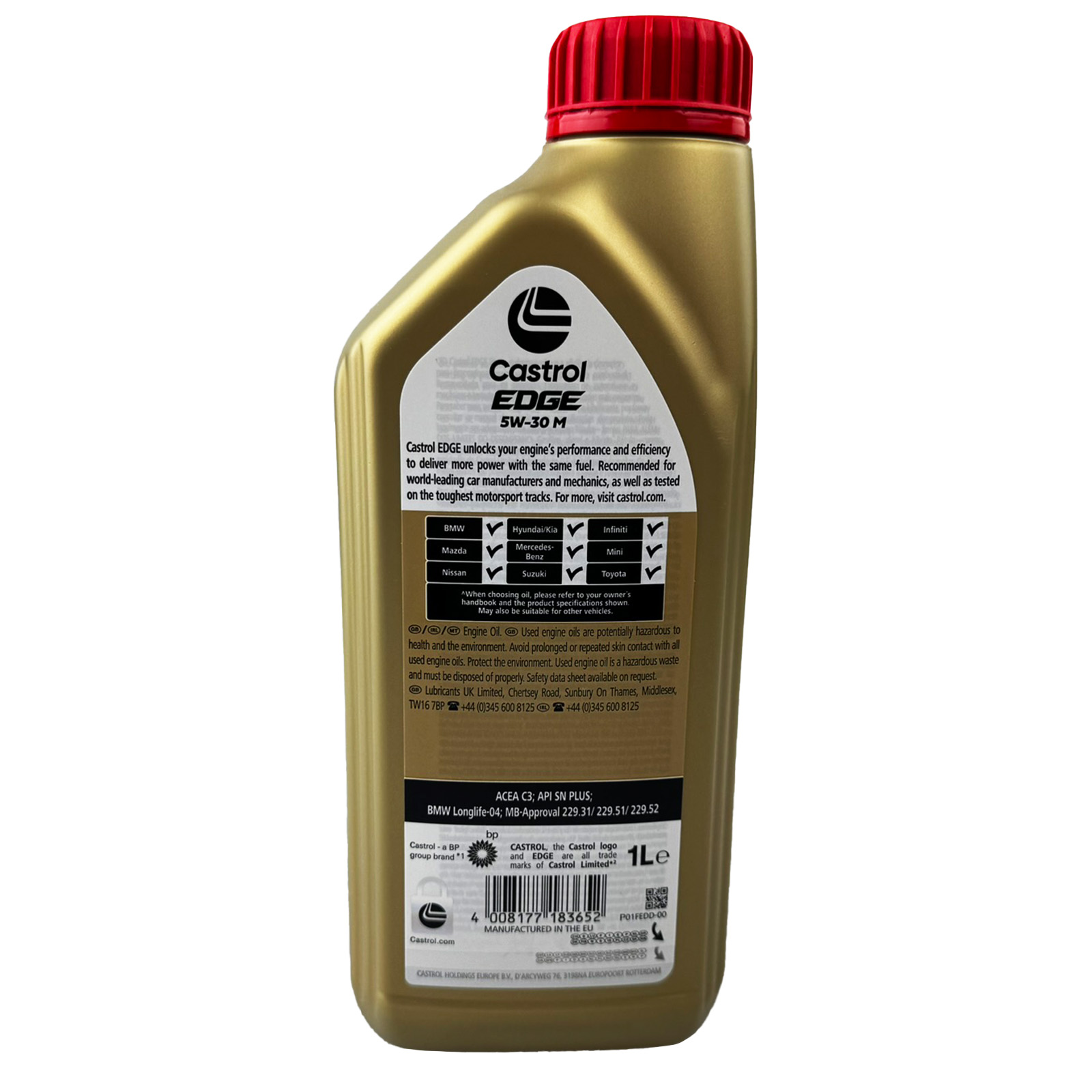 4x 1 Liter Castrol Motorenöl Edge Fluid Titanium 5W-30 M Motoröl Oil Ö 15BF68