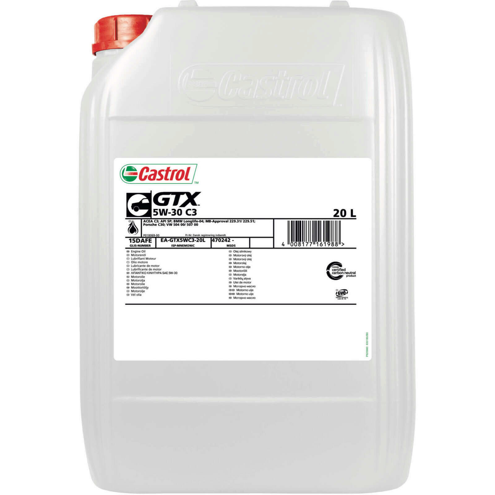 20L Castrol GTX 5W-30 Motoröl C3