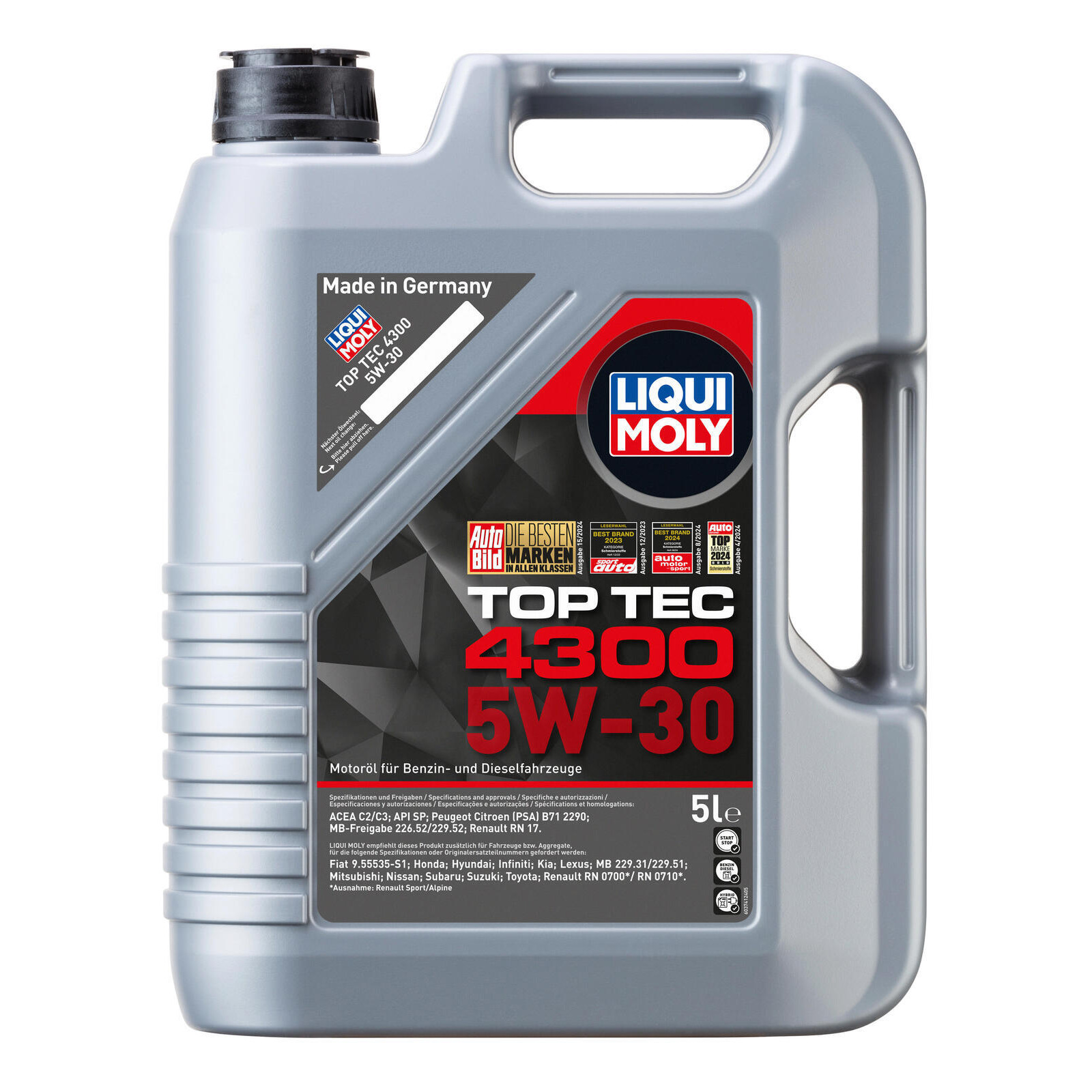 Liqui Moly Leichtlaufmotorenöl Top Tec 4300 5W-30 5L