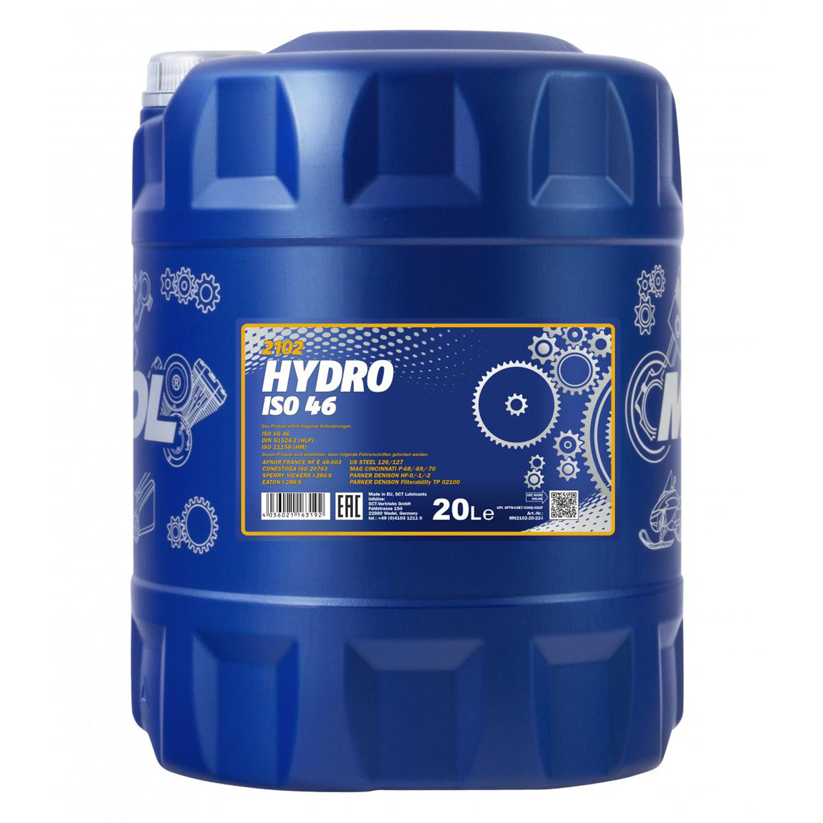 20L Mannol Motoröl Hydro ISO 46