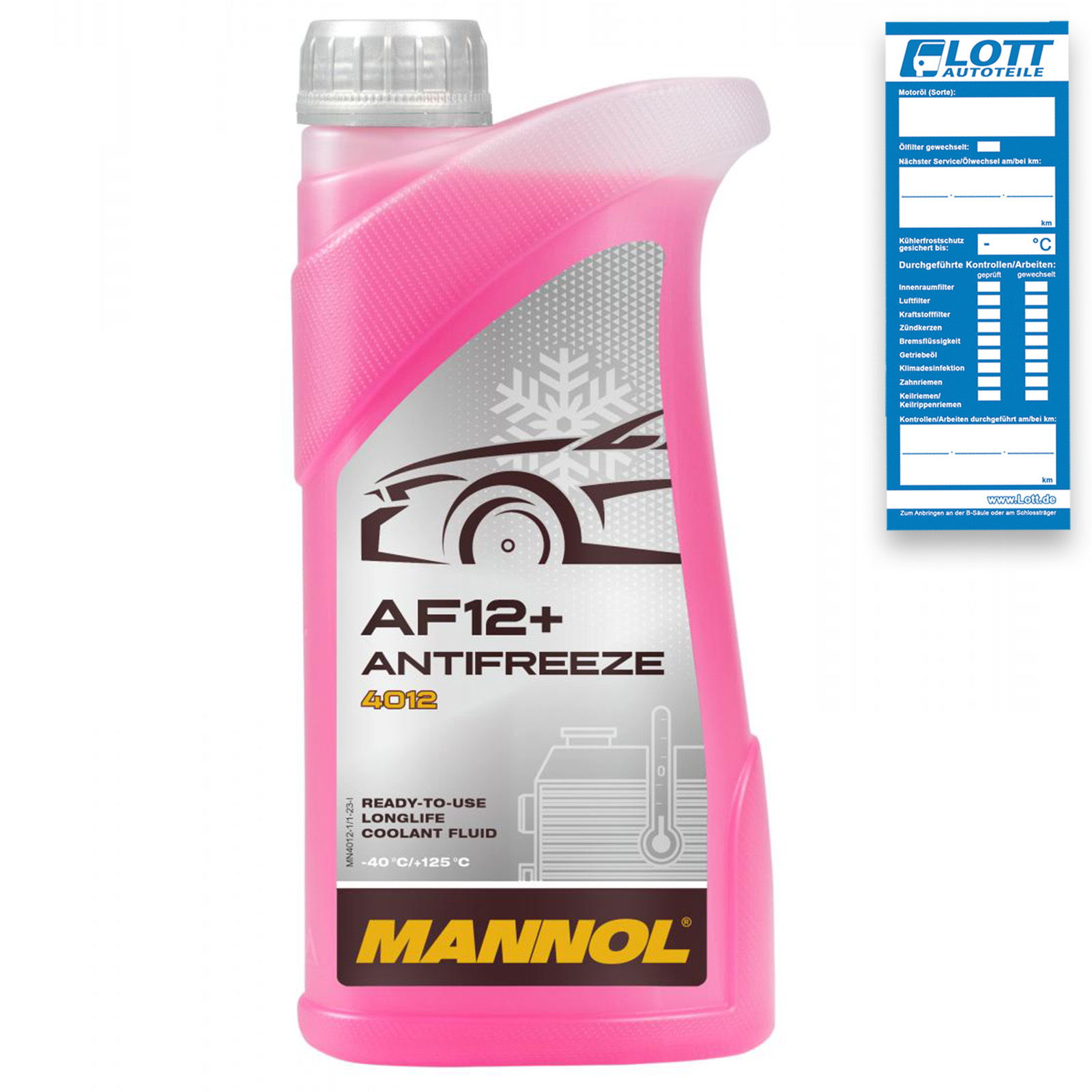 1L Mannol Longlife Antifreeze AF12+ -40°C Rot