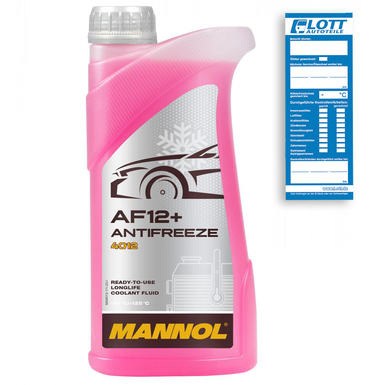 1L Mannol Longlife Antifreeze AF12+ -40°C Rot