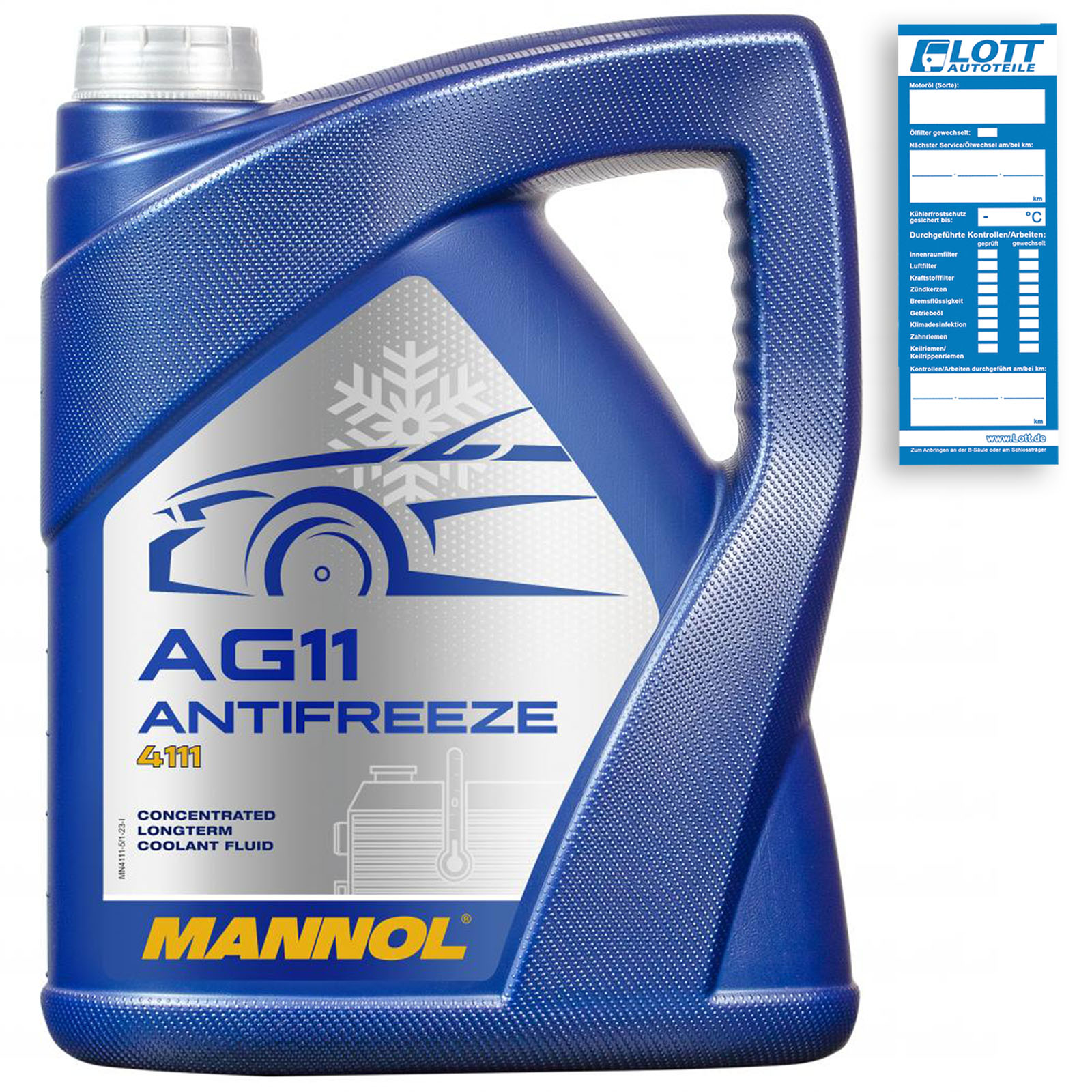 MANNOL Kühlerfrostschutz Kühlmittel Longterm Antifreeze AG 11 Konzentrat 5 Liter
