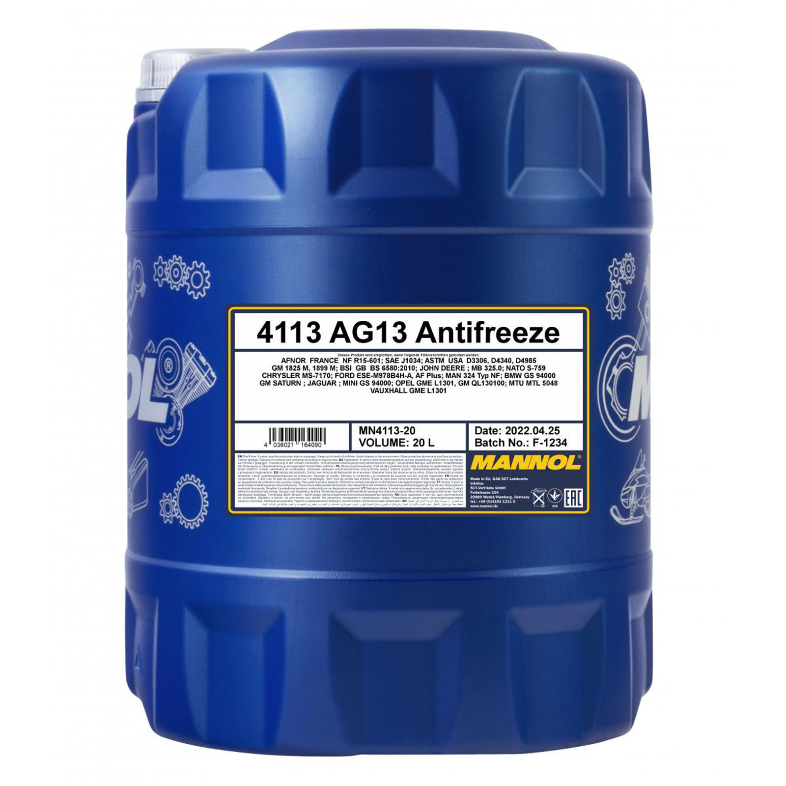 20L MANNOL Antifreeze AG13 Frostschutz Konzentrat Kühlerfrostschutz