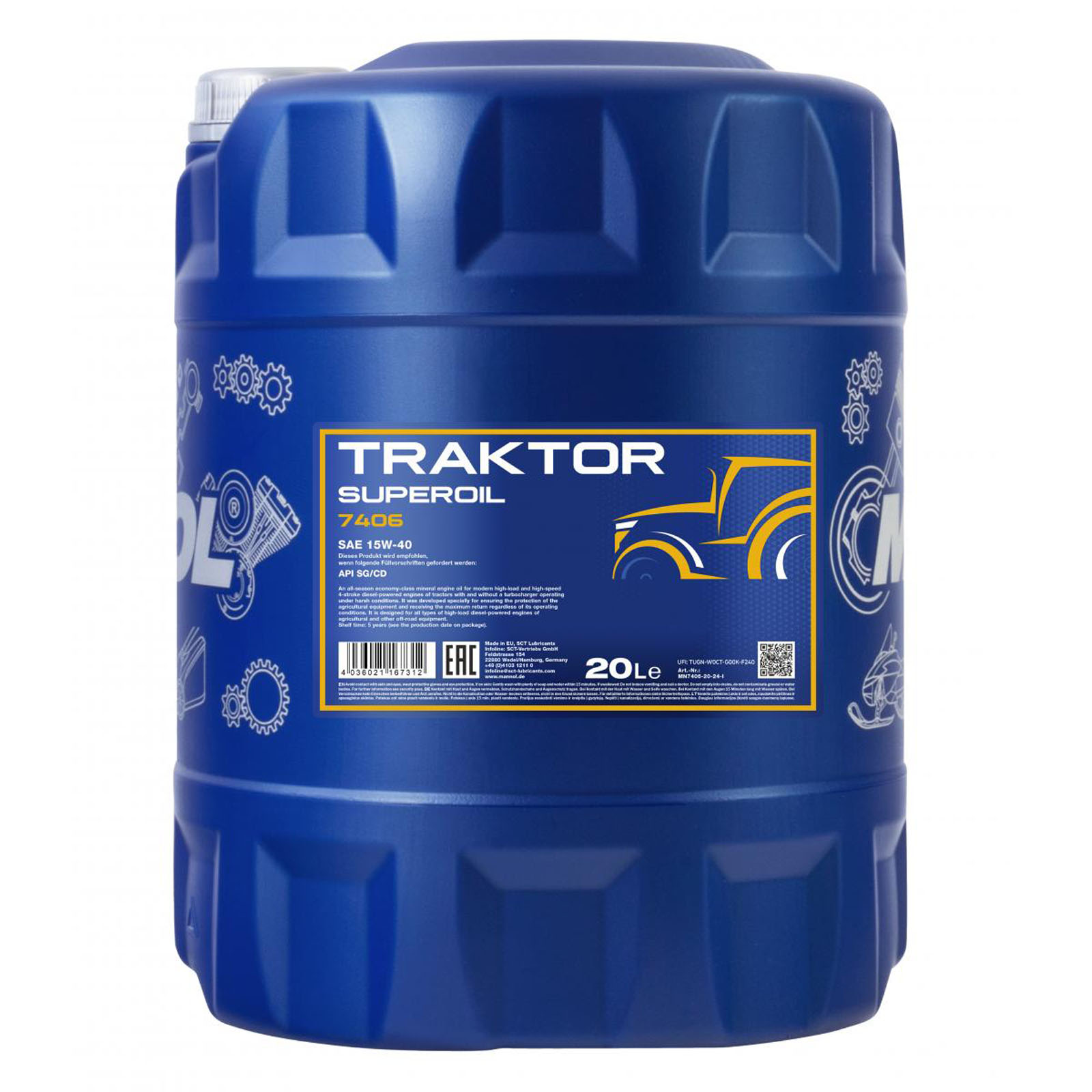 Mannol Traktor Superoil 15W-40 20L Motoröl + Auslaufhahn