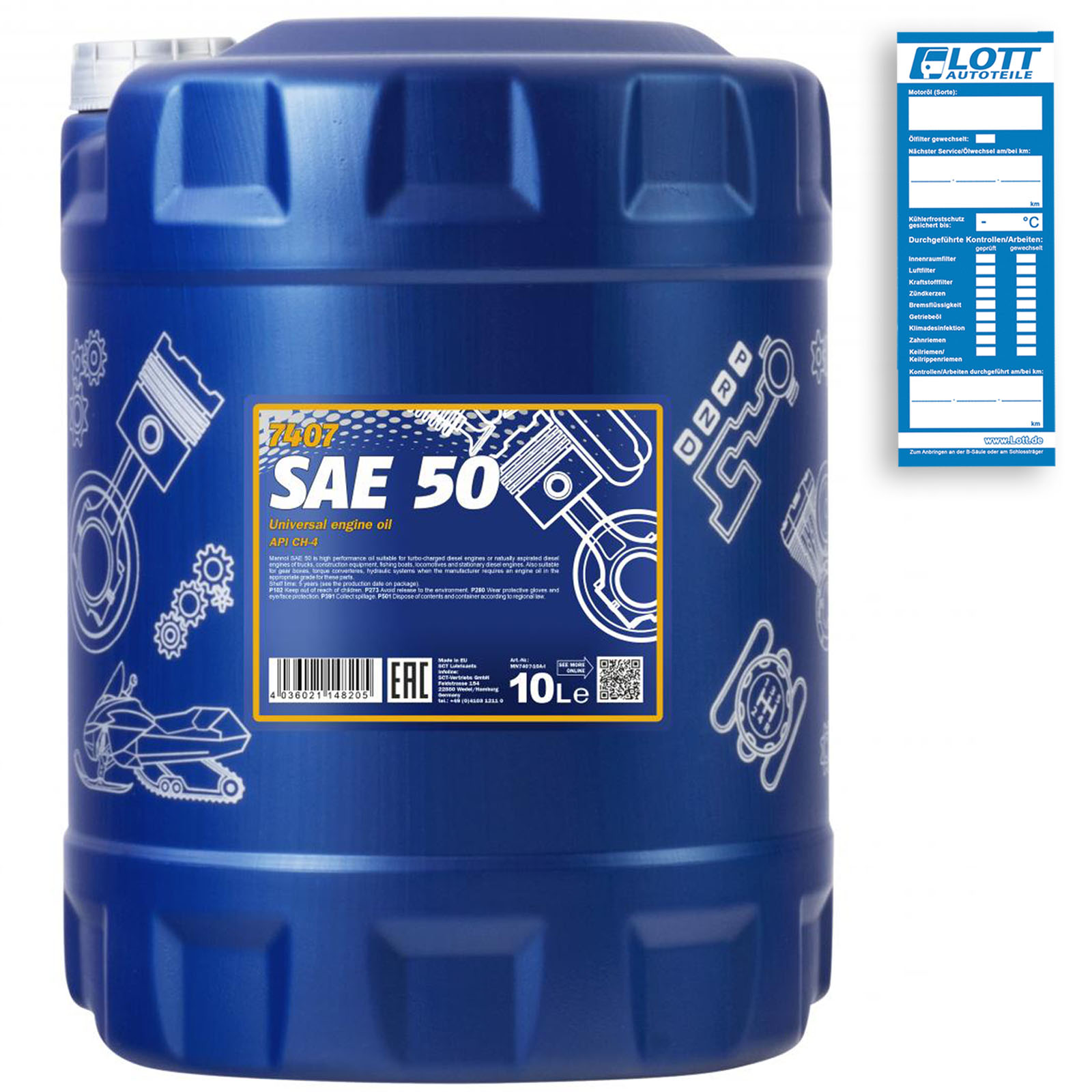 10L Mannol Motoröl SAE 50