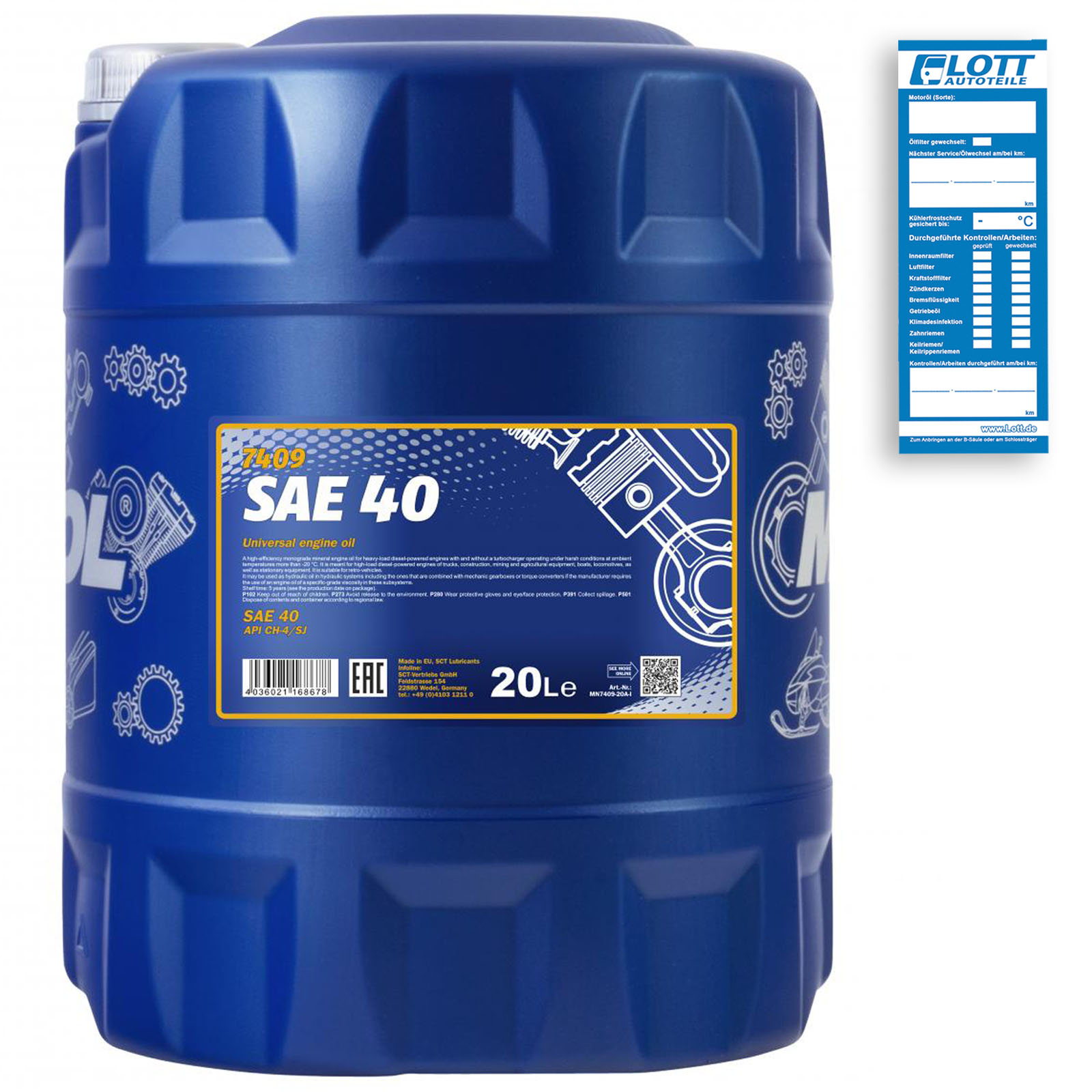 20L Mannol SAE 40 Motoröl