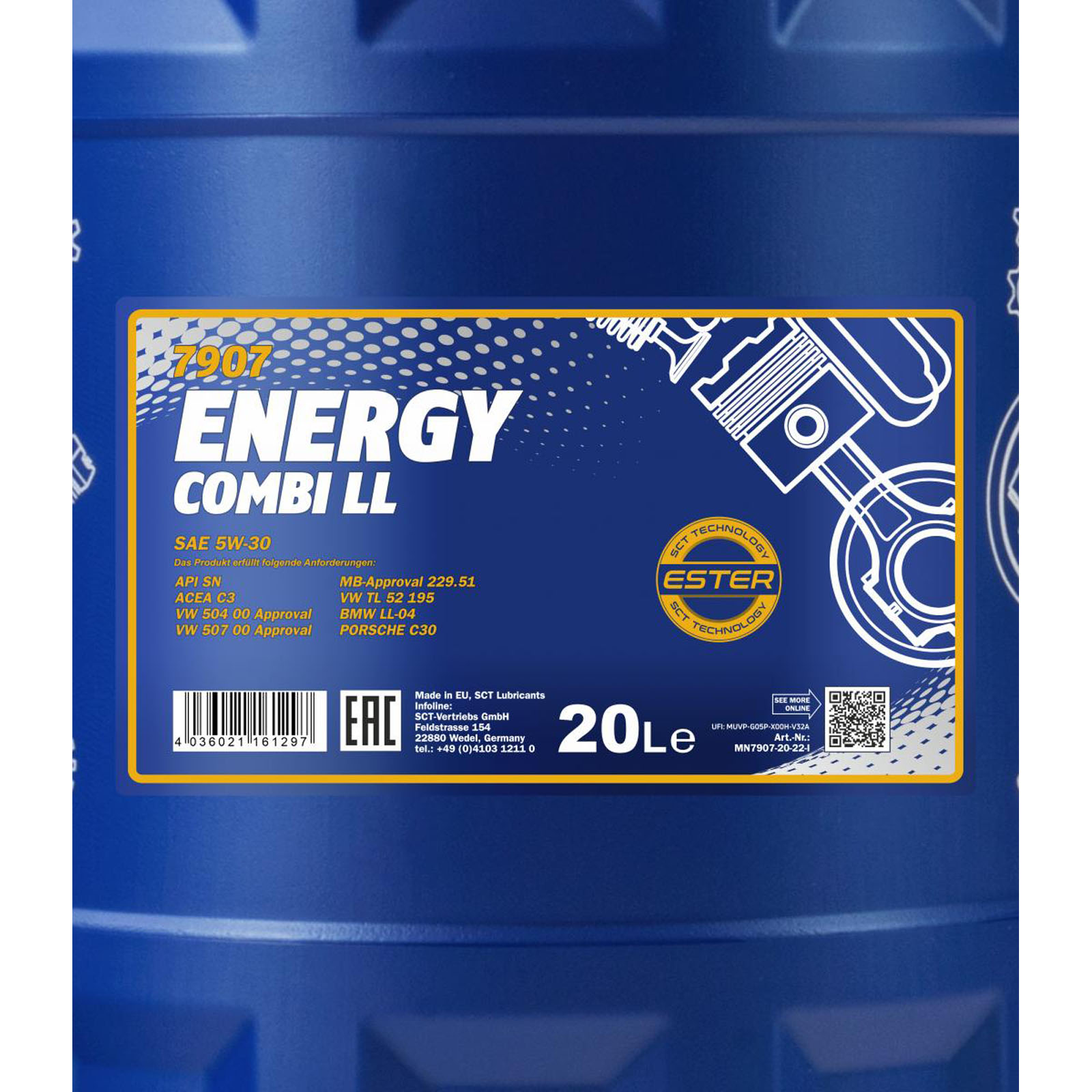 Mannol Motoröl Energy Combi LL 5W-30 20L