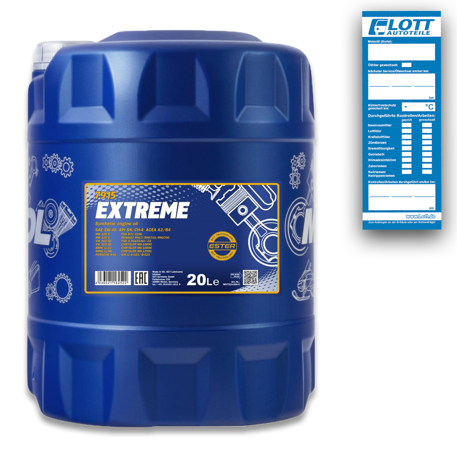 MANNOL Motoröl Extreme 5W-40 20L