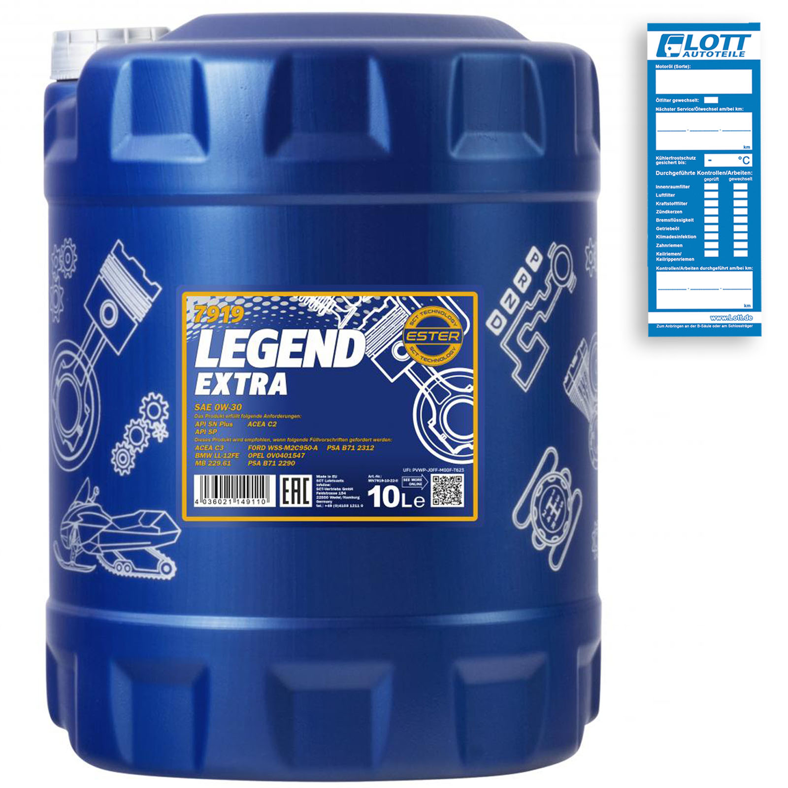 10L Mannol Motoröl Legend Extra 0W-30
