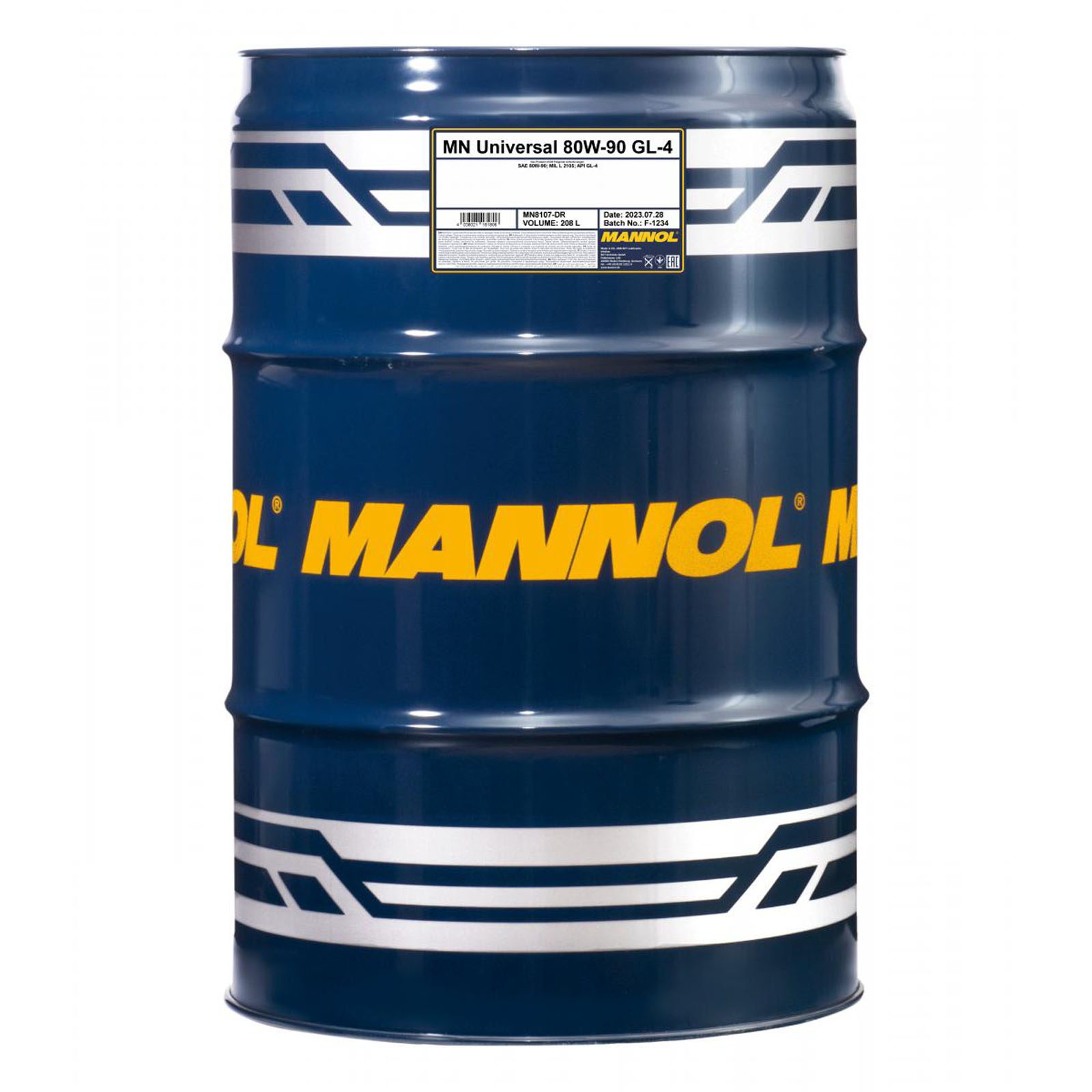 208L MANNOL Getriebeöl für Handschaltgetriebe Universal 80W-90 GL-4